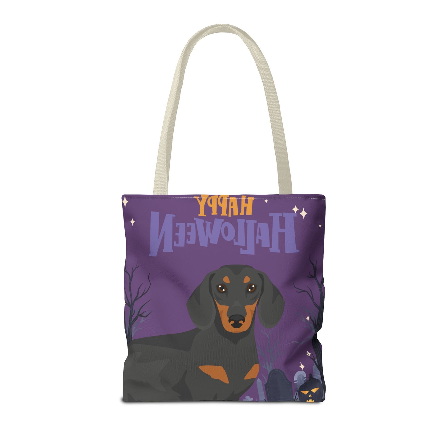 Dachshund Dog Happy Halloween Tote Bag 16x16