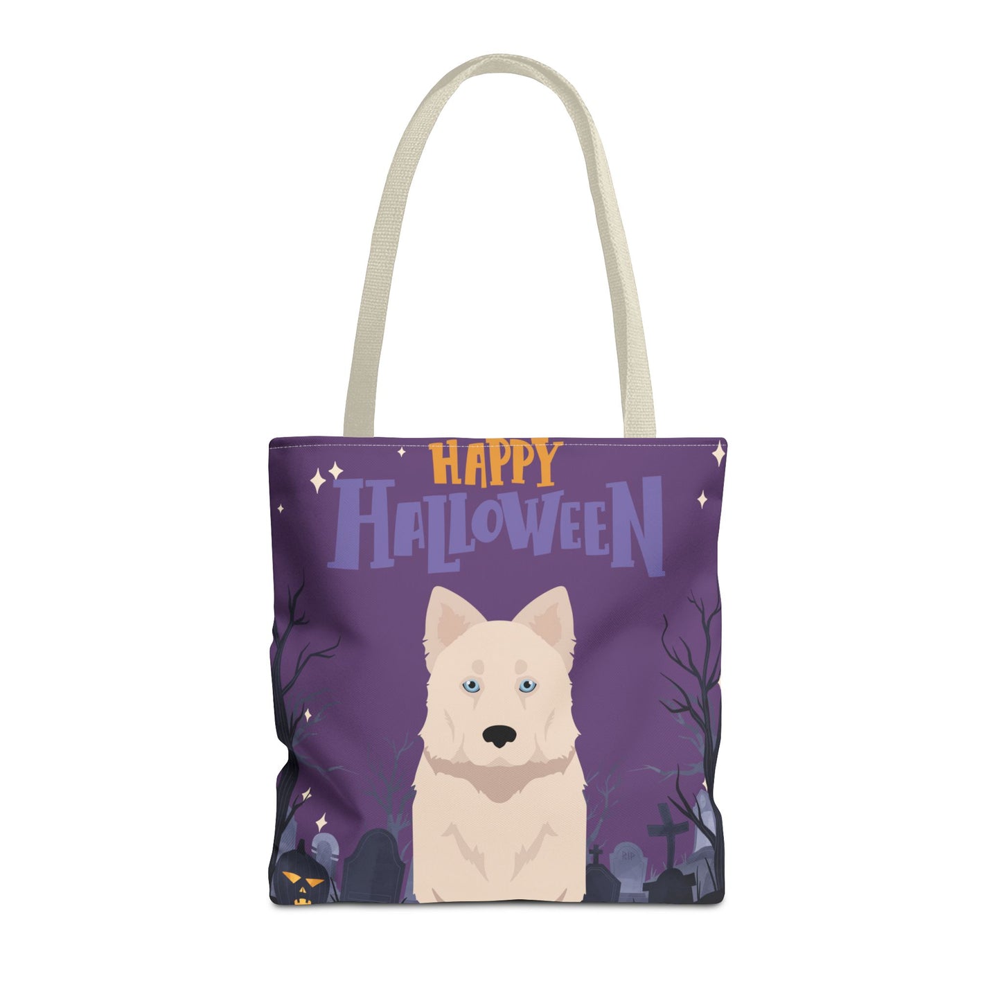 Yakutian Laika Dog Happy Halloween Tote Bag 16x16