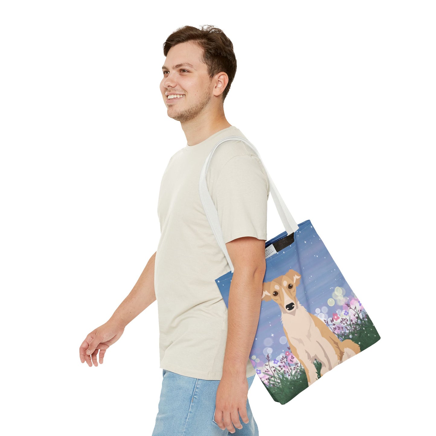 Silken Windhound Dog Tote Bag 16x16