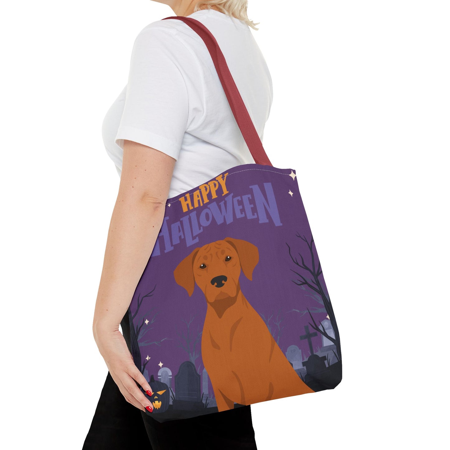 Rhodesian Ridgeback Dog Happy Halloween Tote Bag 16x16