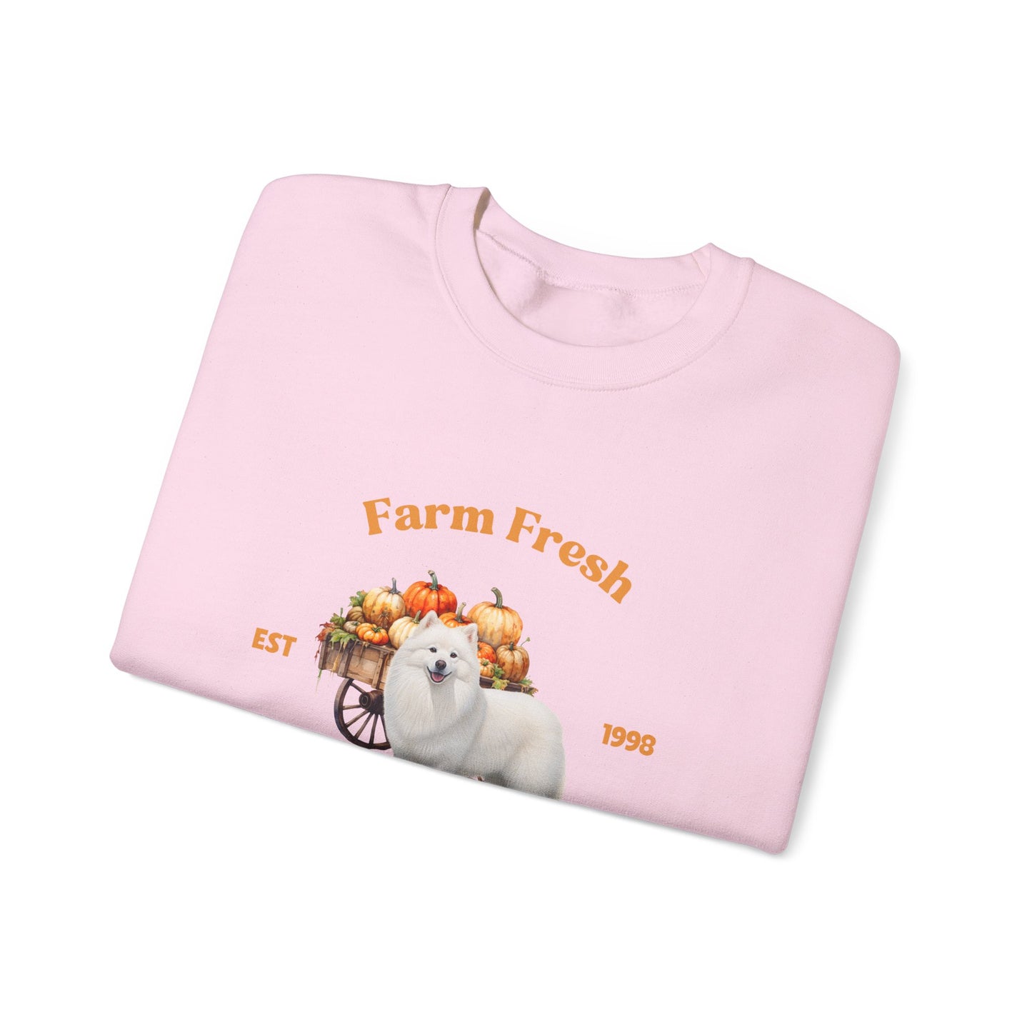 American Eskimo Dog Fall Unisex Heavy Blend Crewneck Sweatshirt