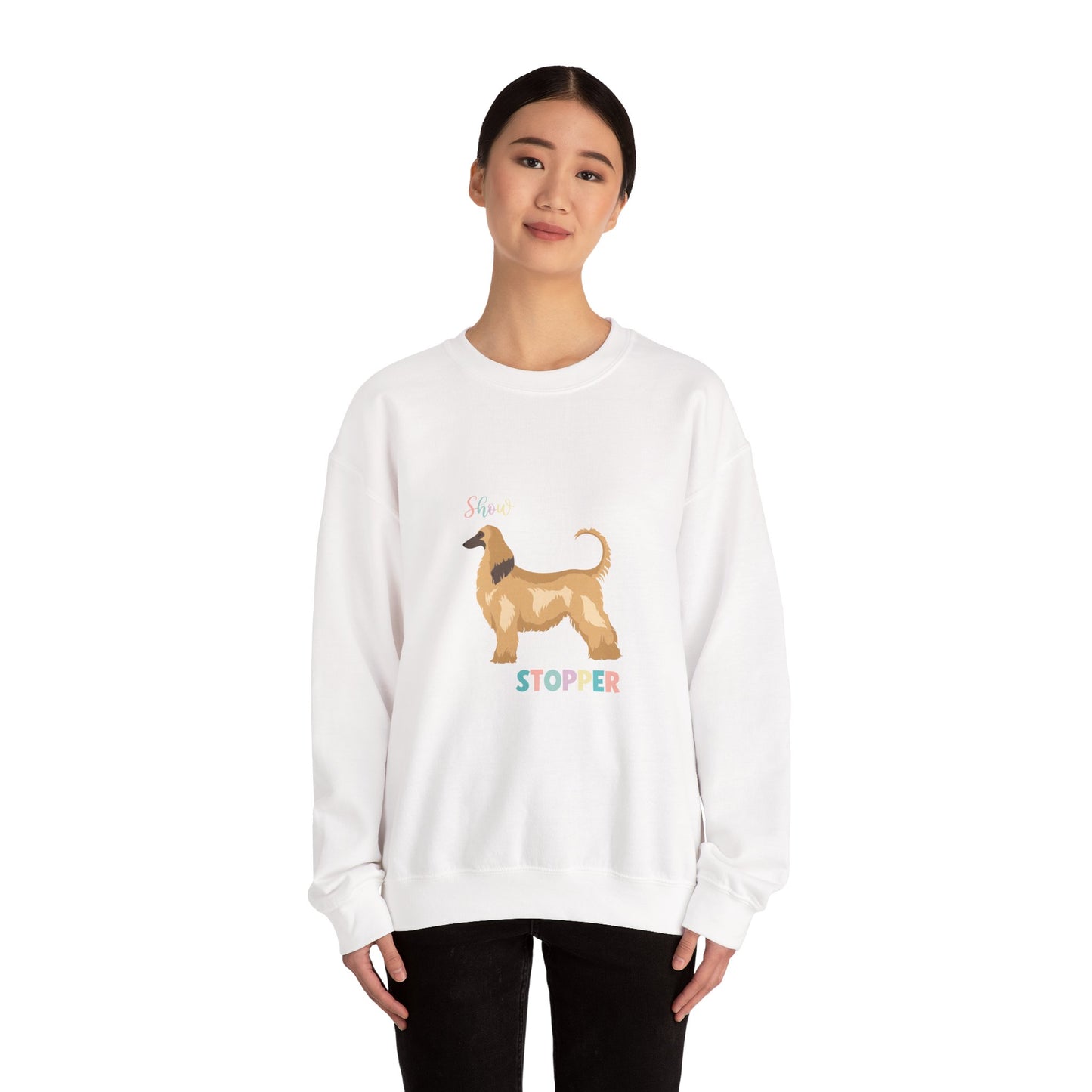 Afghan Hound Dog Unisex Heavy Blend Crewneck Sweatshirt