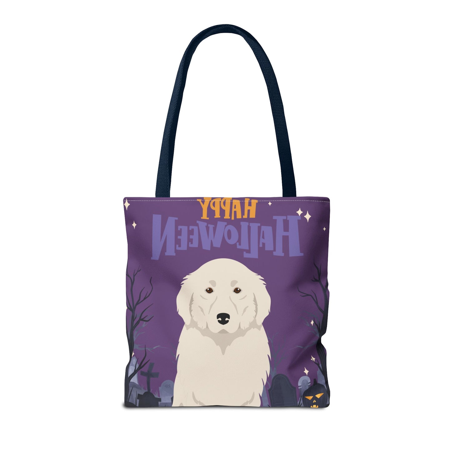 Great Pyrenees Dog Happy Halloween Tote Bag 16x16