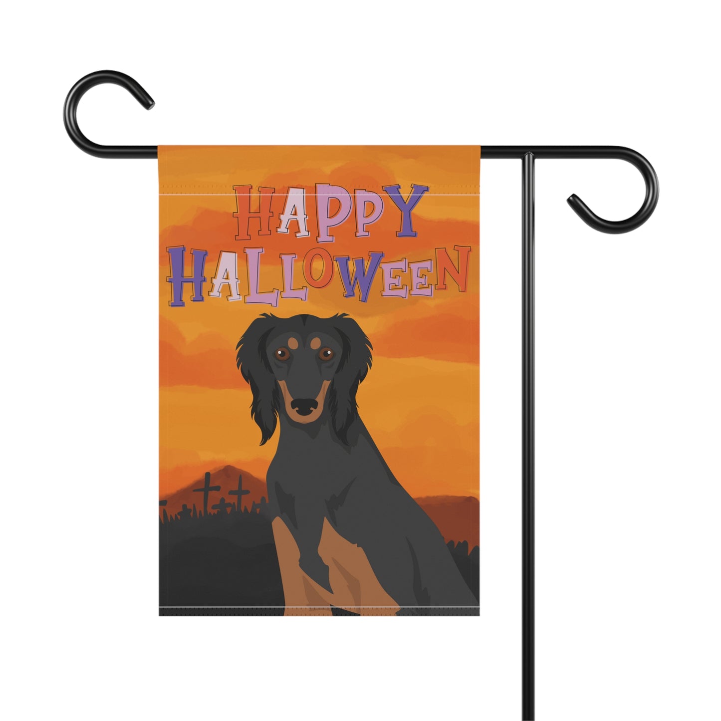 Saluki Dog Halloween Garden Flag