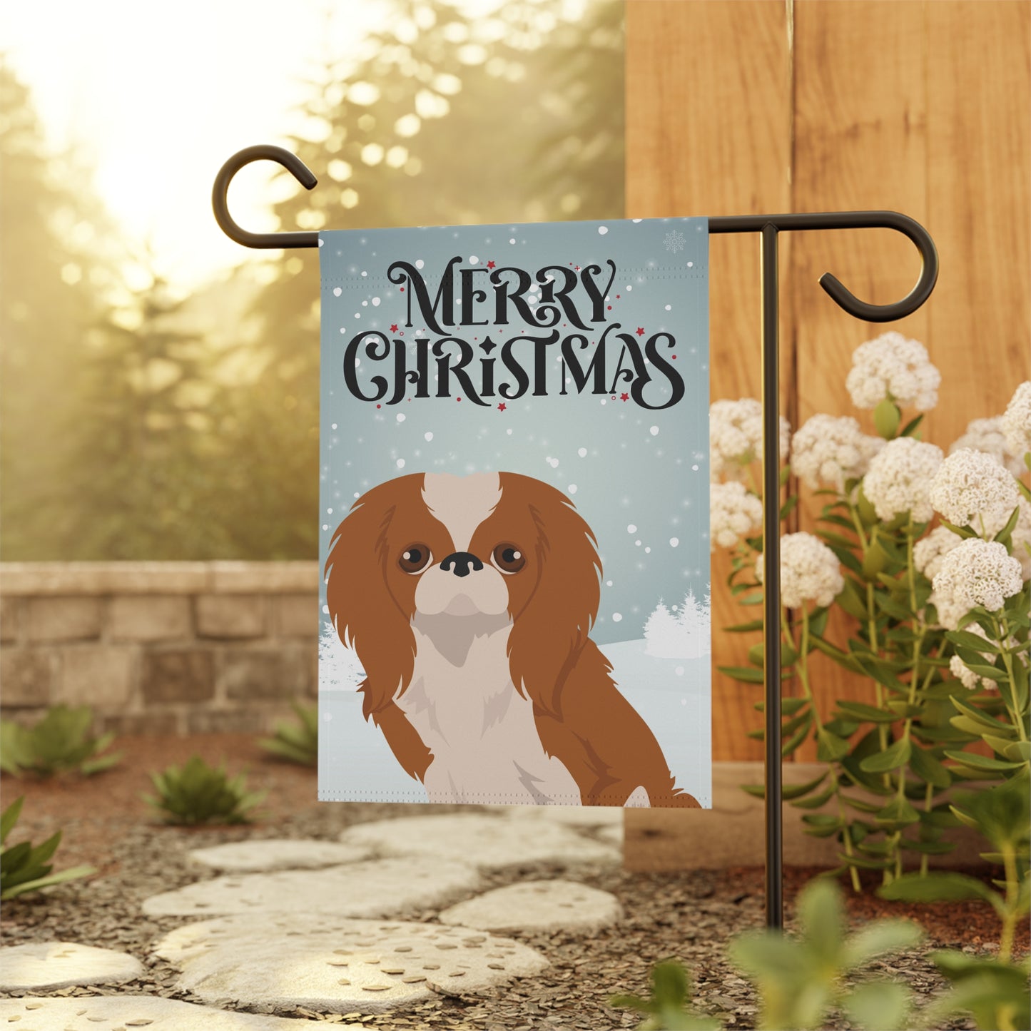 Japanese Chin Dog Garden Flag