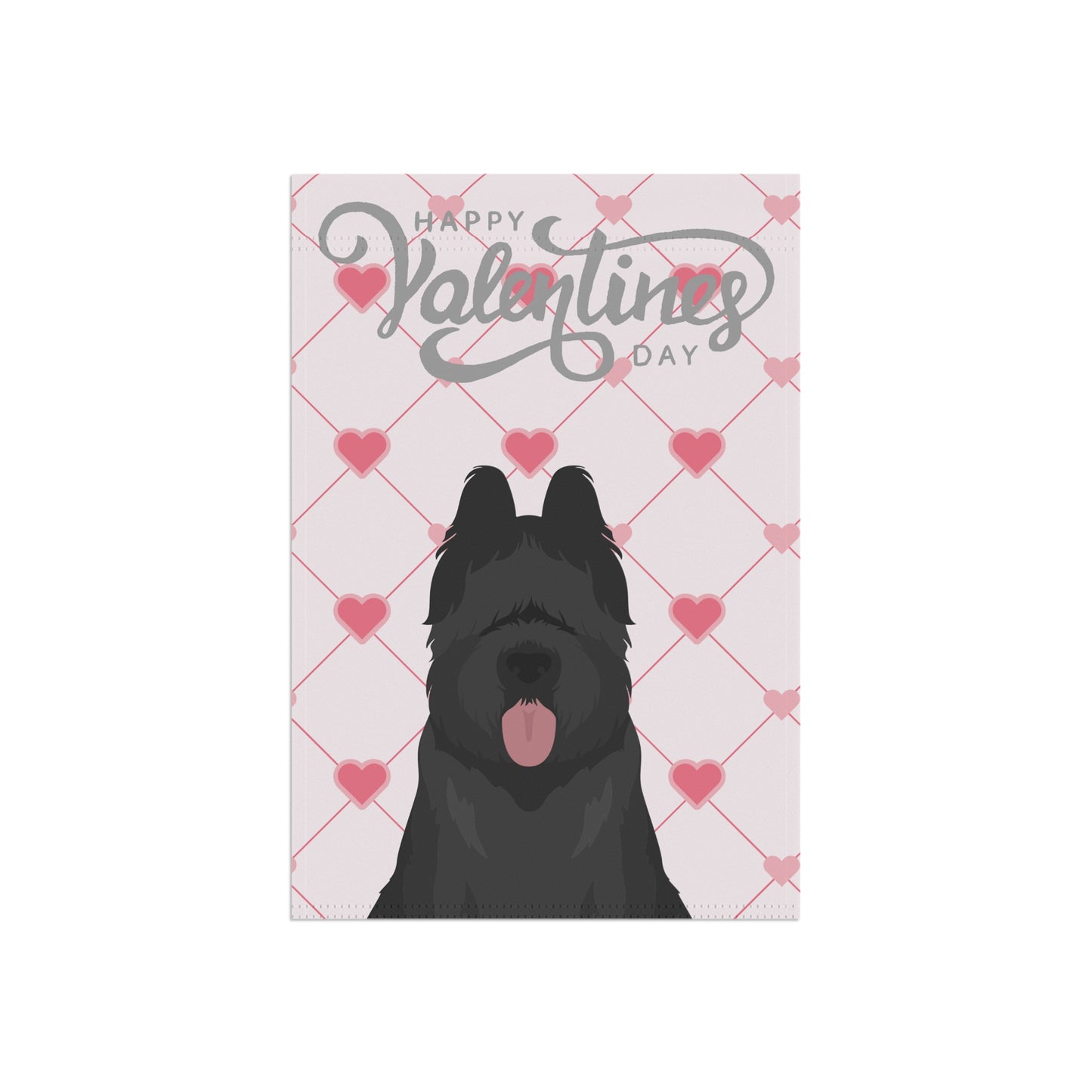 Briard Dog Valentines Day Garden Flag