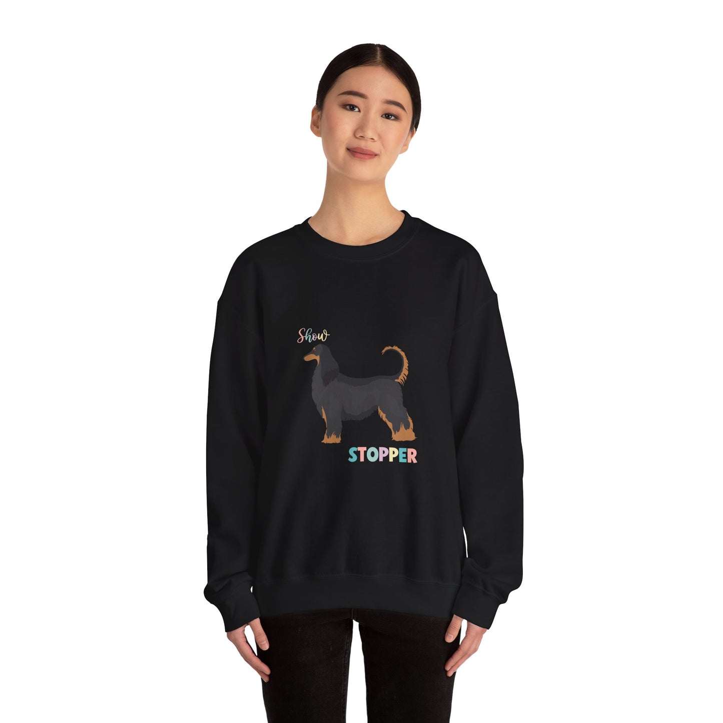 Afghan Hound Dog Unisex Heavy Blend Crewneck Sweatshirt
