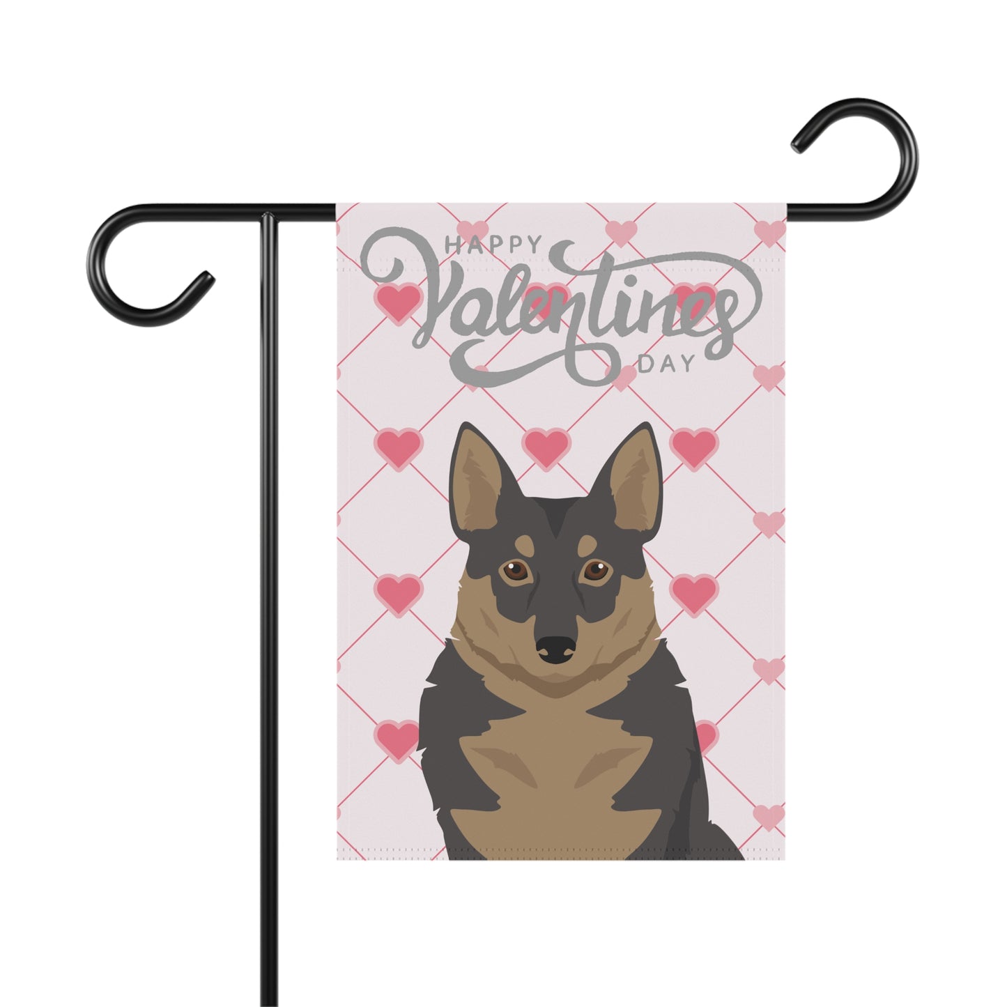 Swedish Vallhund Dog Valentines Day Garden Flag