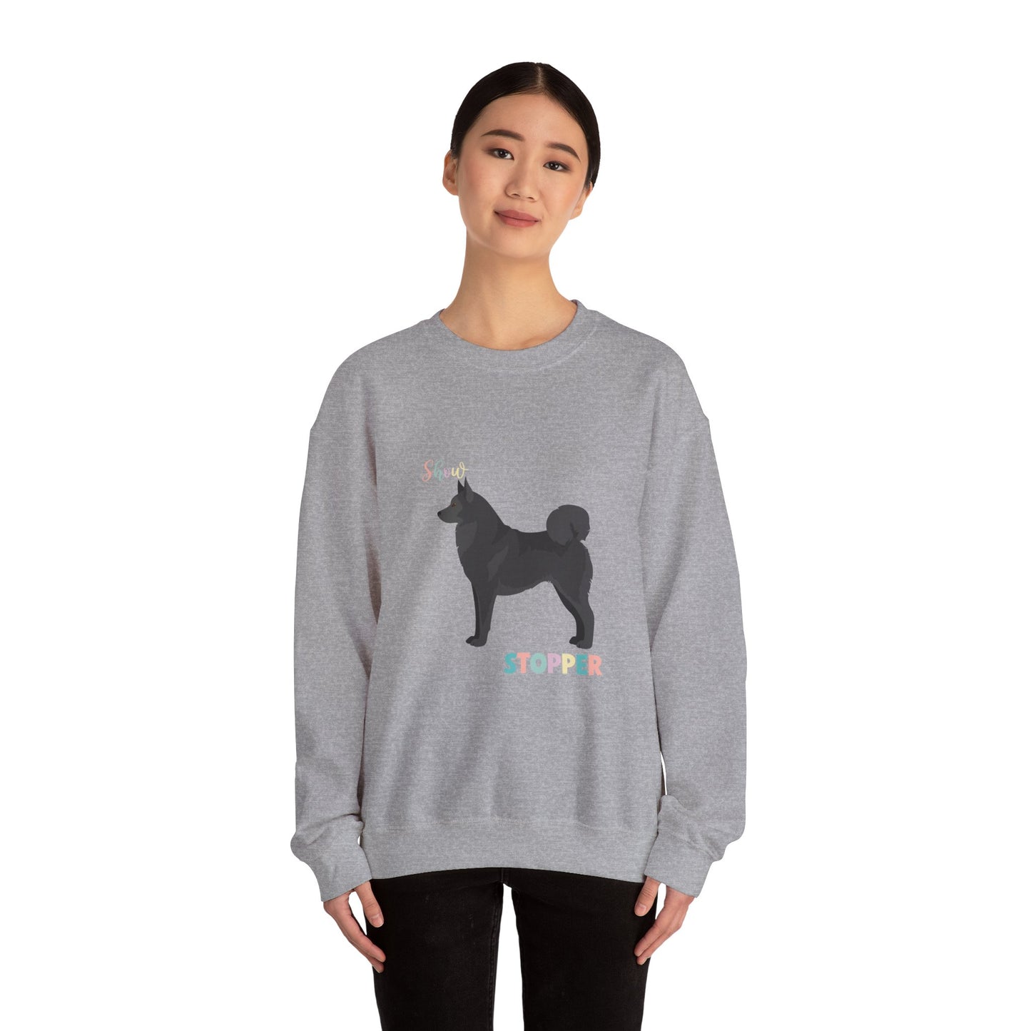 Norwegian Elkhound Dog Unisex Heavy Blend Crewneck Sweatshirt