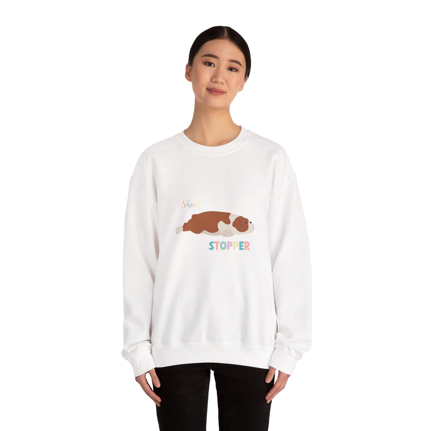 Bulldog Dog Unisex Heavy Blend Crewneck Sweatshirt