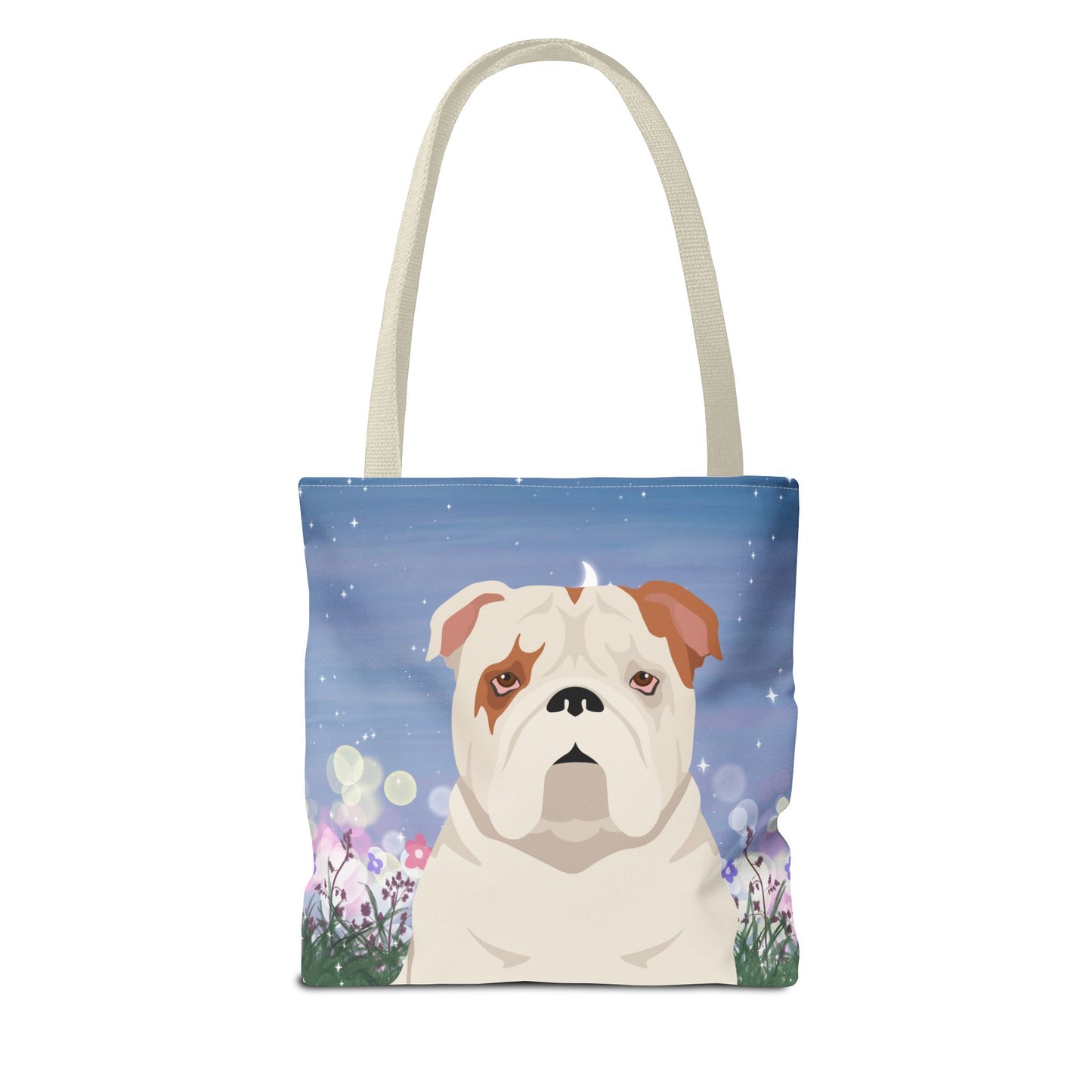 Bulldog Dog Tote Bag 13x13