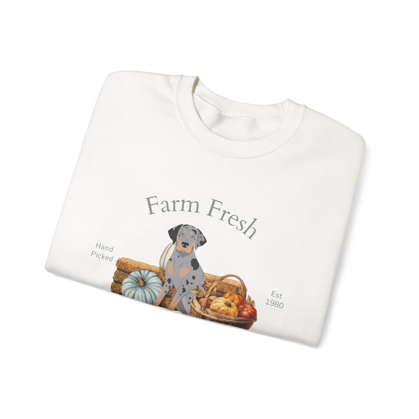 Catahoula Leopard Dog Dog Fall Farm Fresh Unisex Heavy Blend Crewneck Sweatshirt