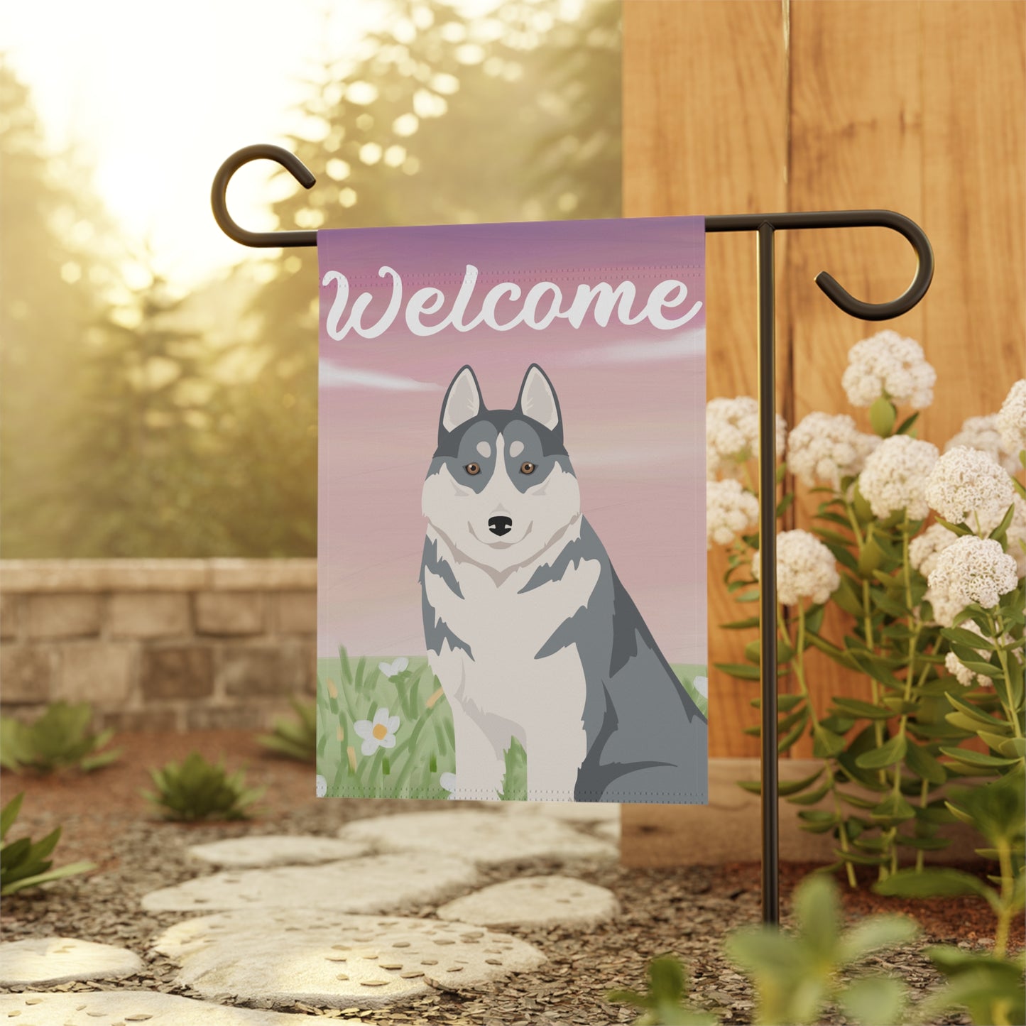 Siberian Husky Dog Welcome Garden Flag