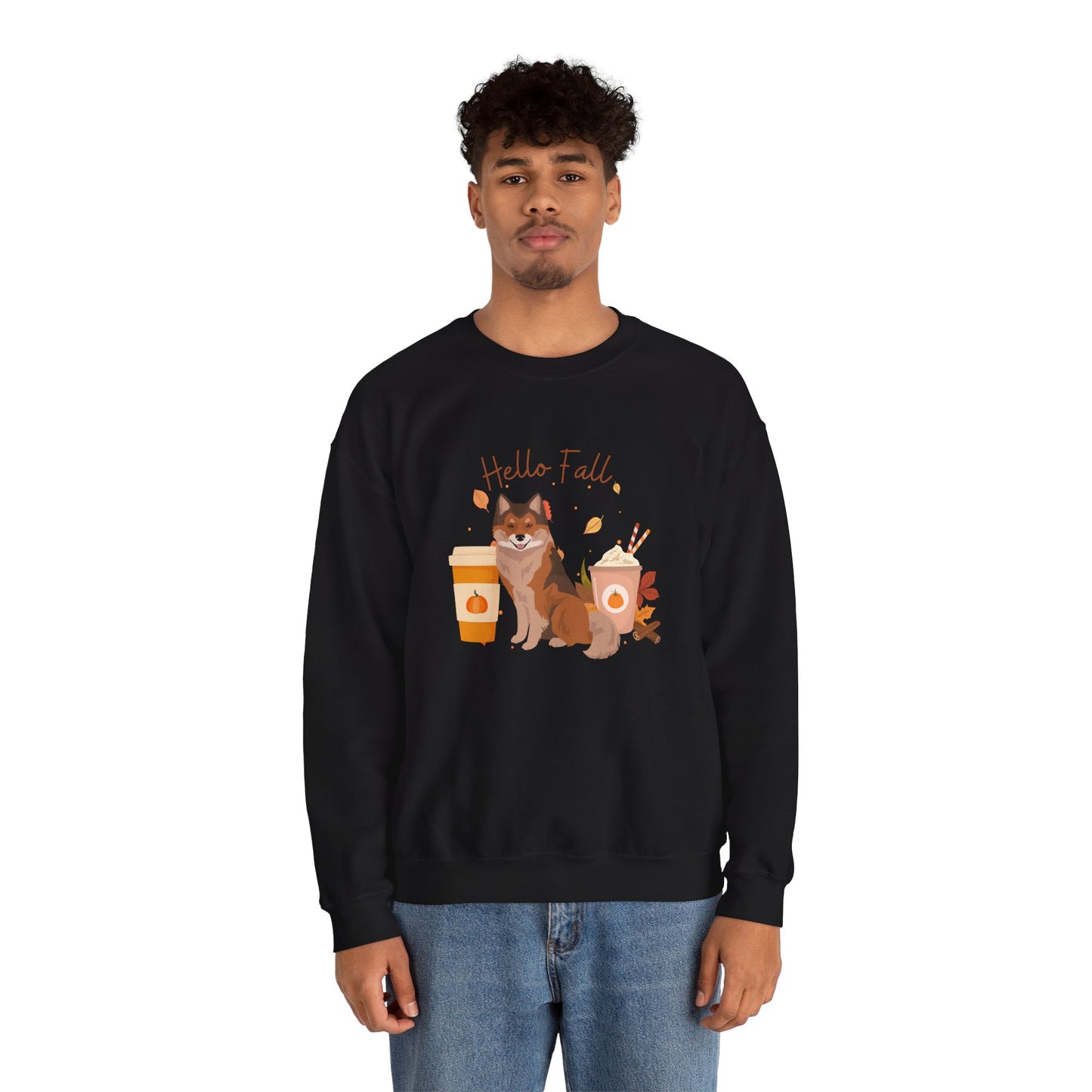 Nenets Herding Laika Dog Fall Halloween Unisex Heavy Blend Crewneck Sweatshirt