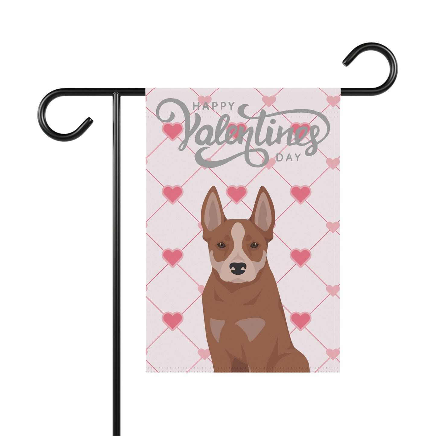 Australian Cattle Dog Valentines Day Garden Flag