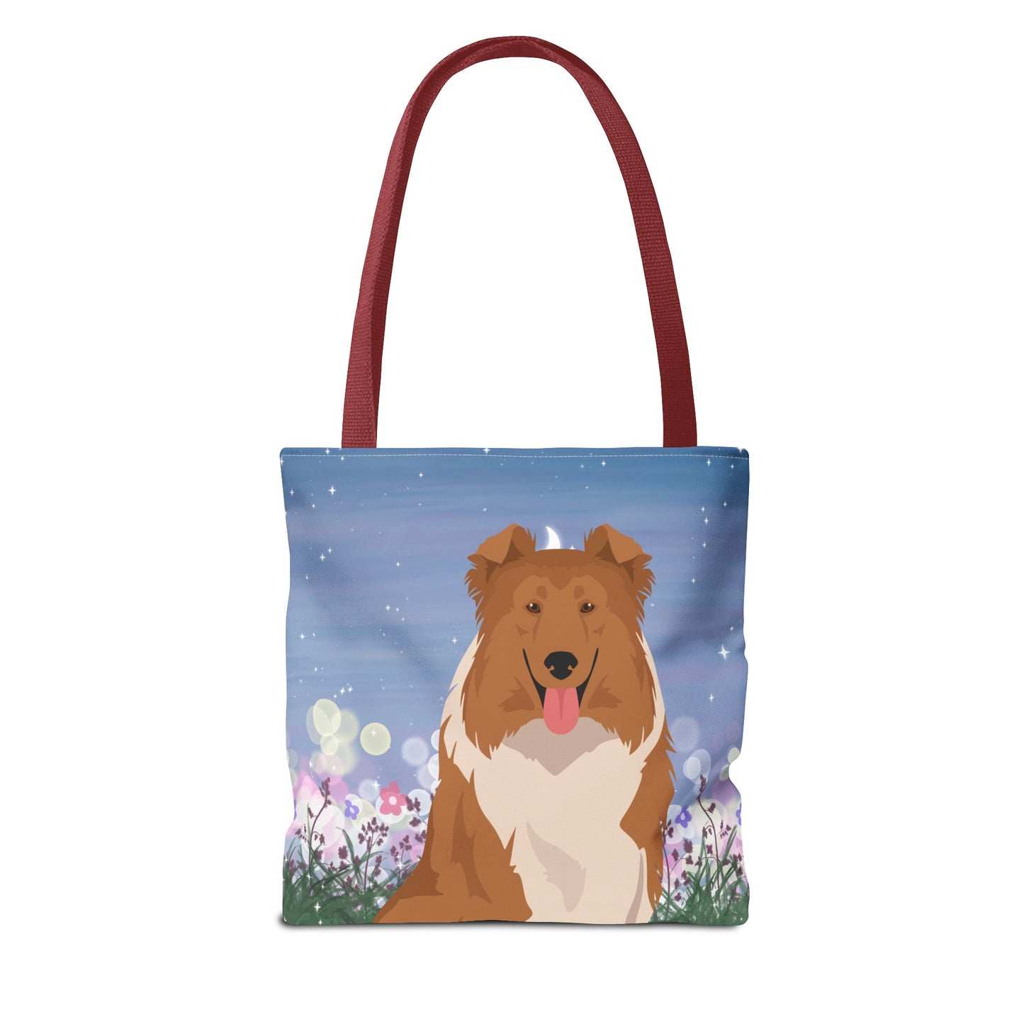 Collie Dog Tote Bag 13x13