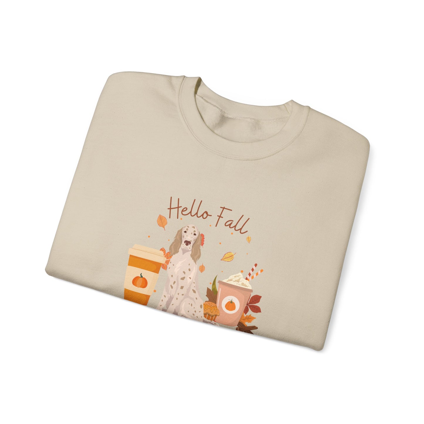 English Setter Dog Fall Unisex Heavy Blend Crewneck Sweatshirt
