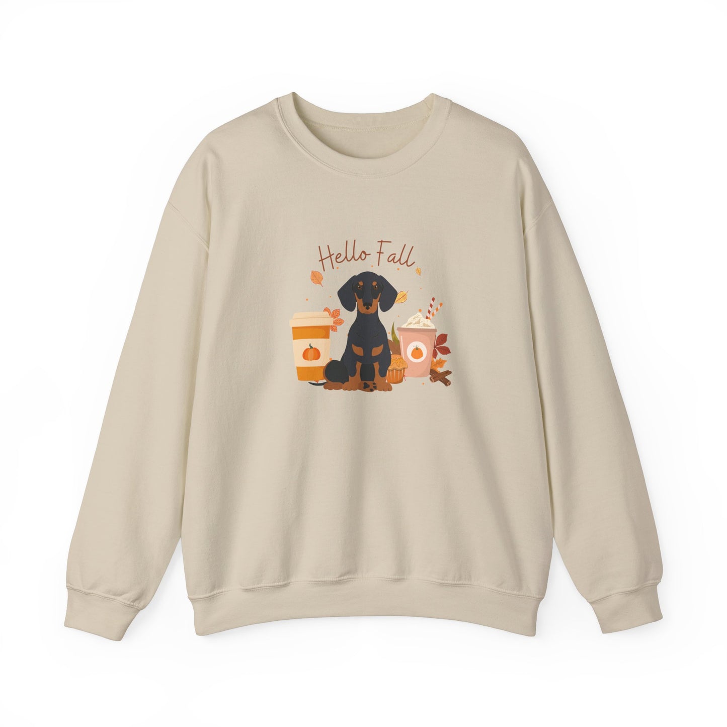 Dachshund Dog Fall Unisex Heavy Blend Crewneck Sweatshirt