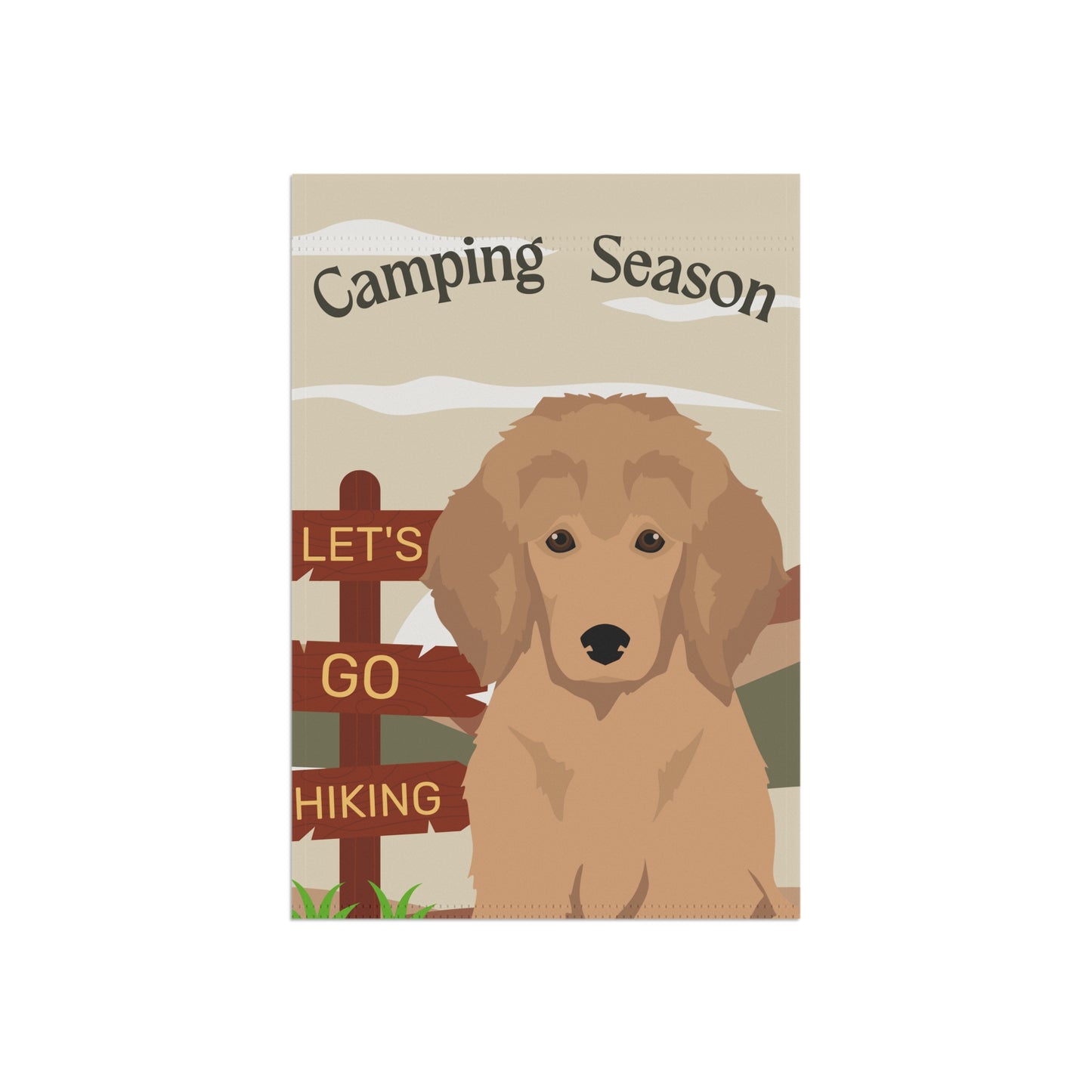 Poodle Dog Camping Garden Flag