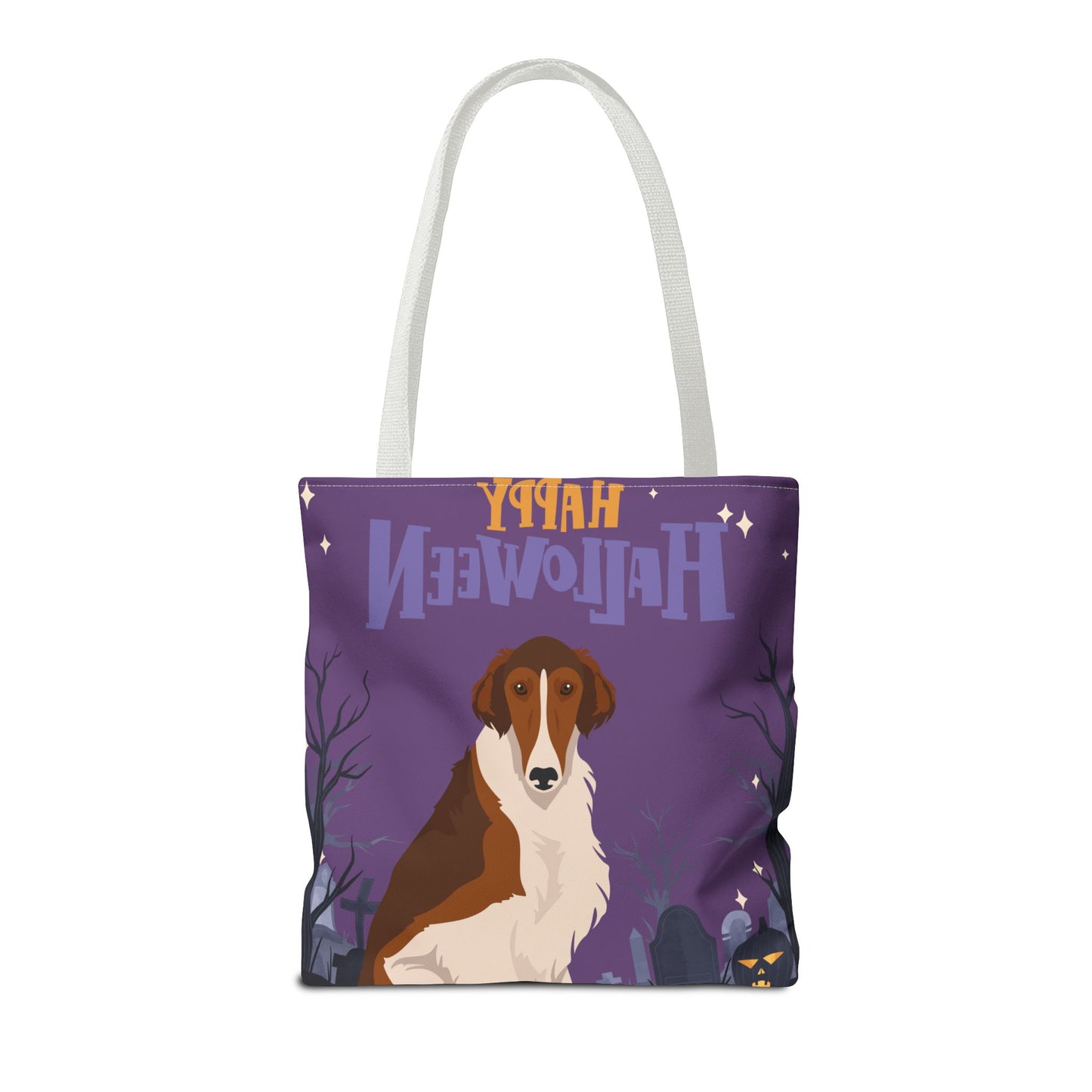 Borzoi Dog Happy Halloween Tote Bag 16x16