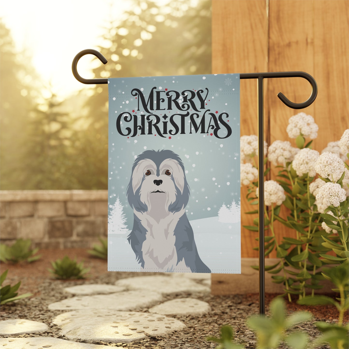 Lowchen Dog Garden Flag