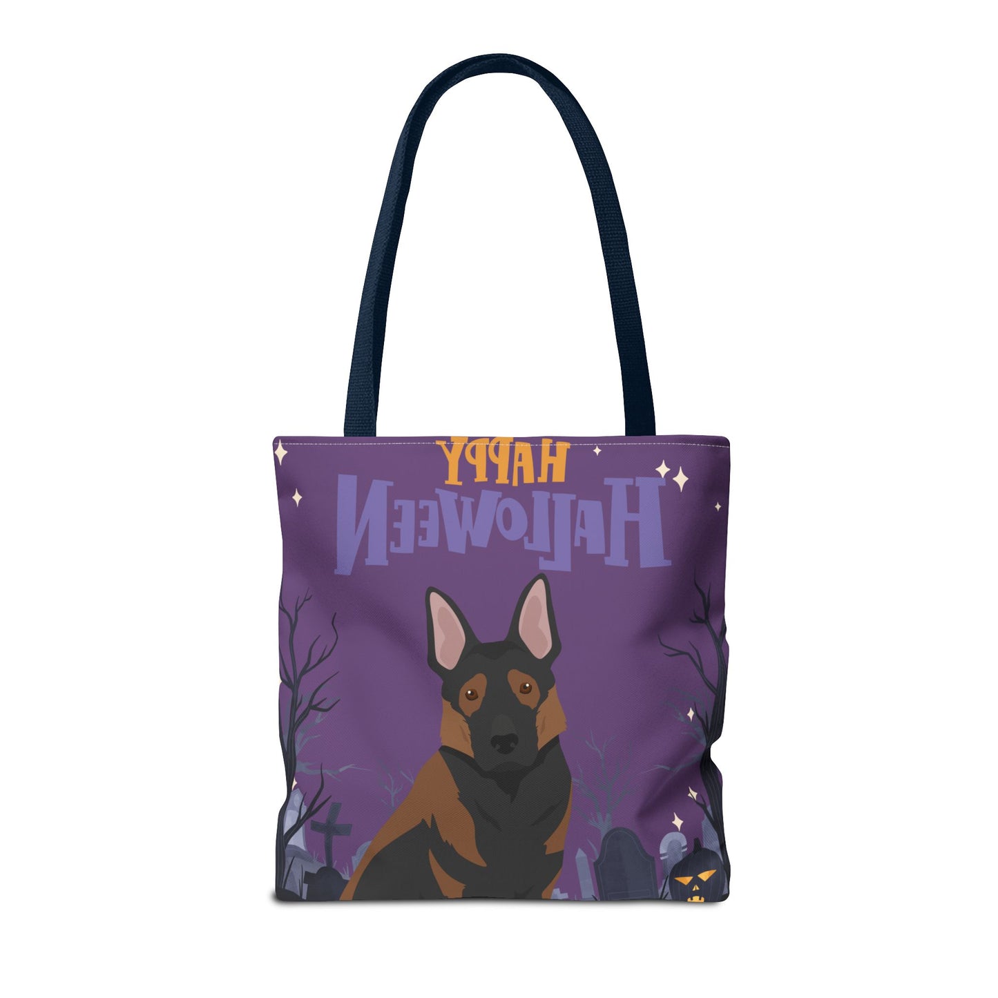 German Shepherd Dog Happy Halloween Tote Bag 16x16