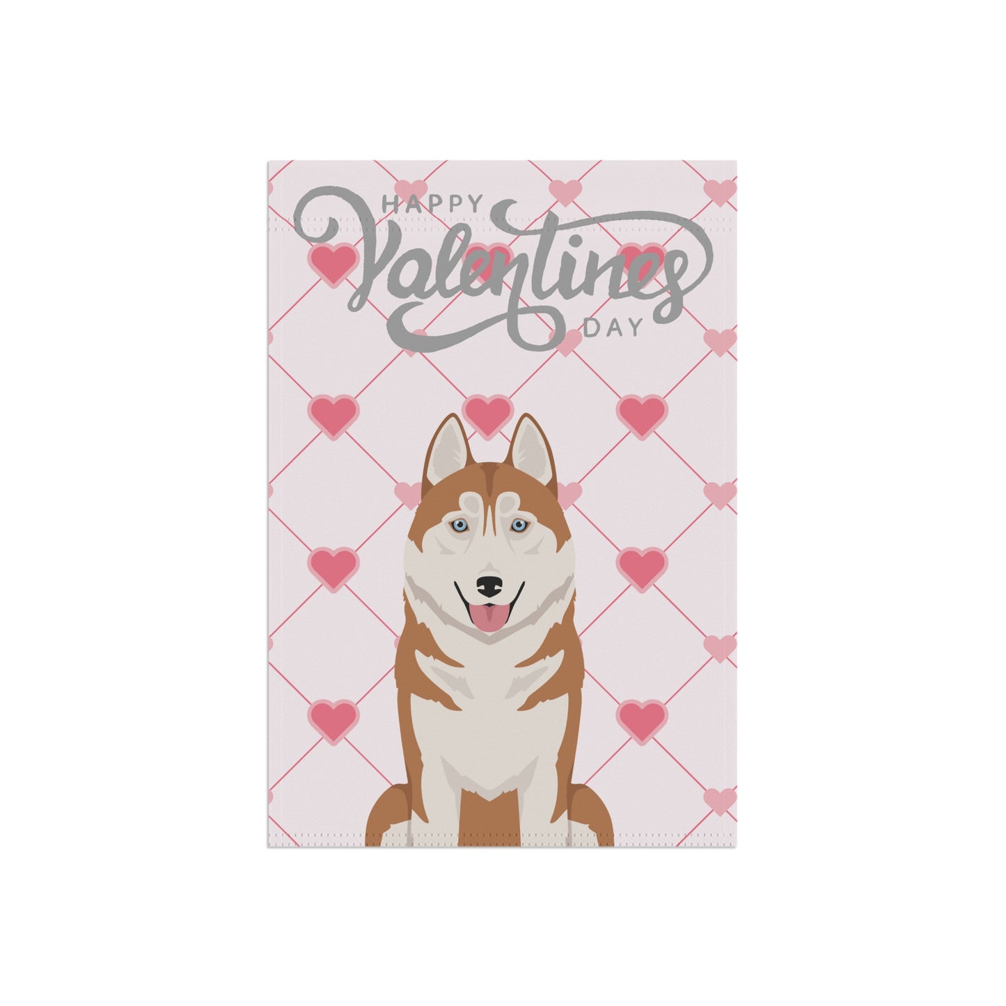 Siberian Husky Dog Valentines Day Garden Flag