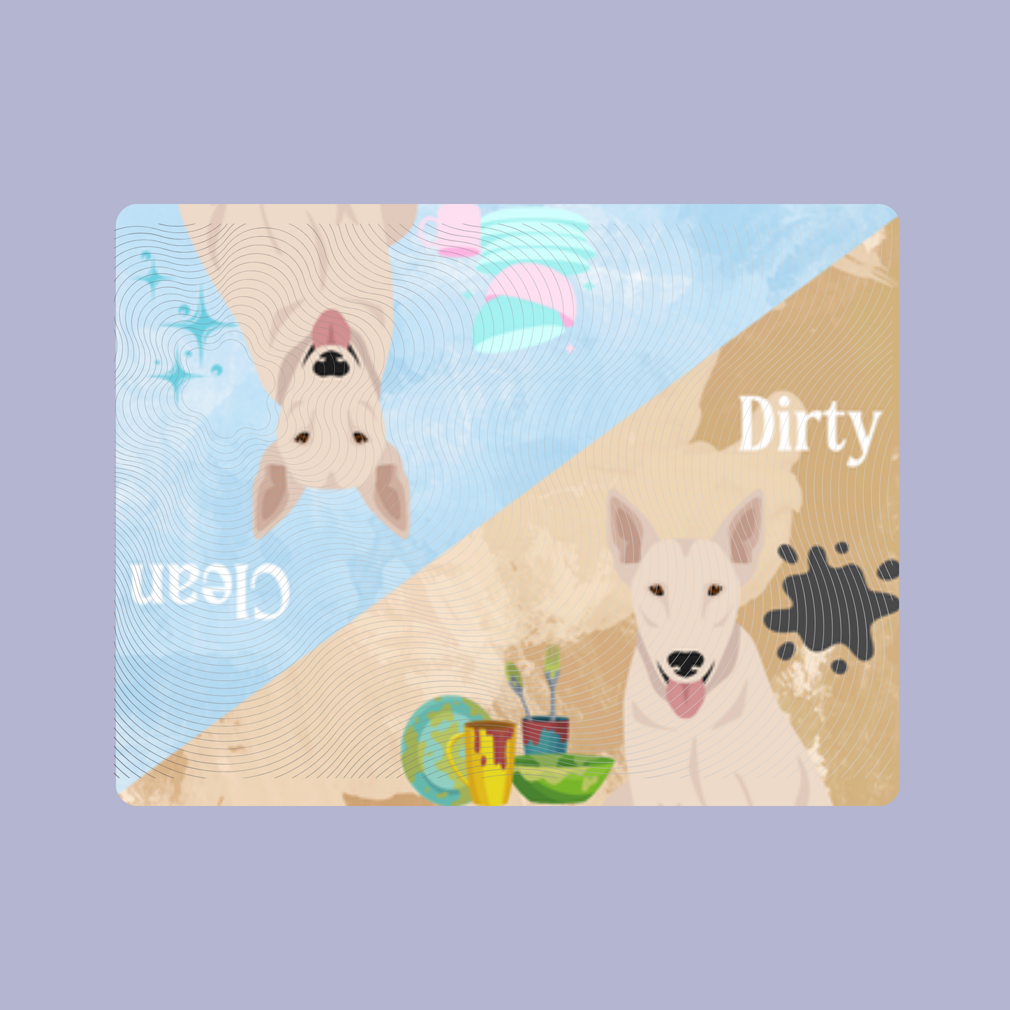 Bull Terrier Dog Clean & Dirty Fridge Magnet Set 3 Pack