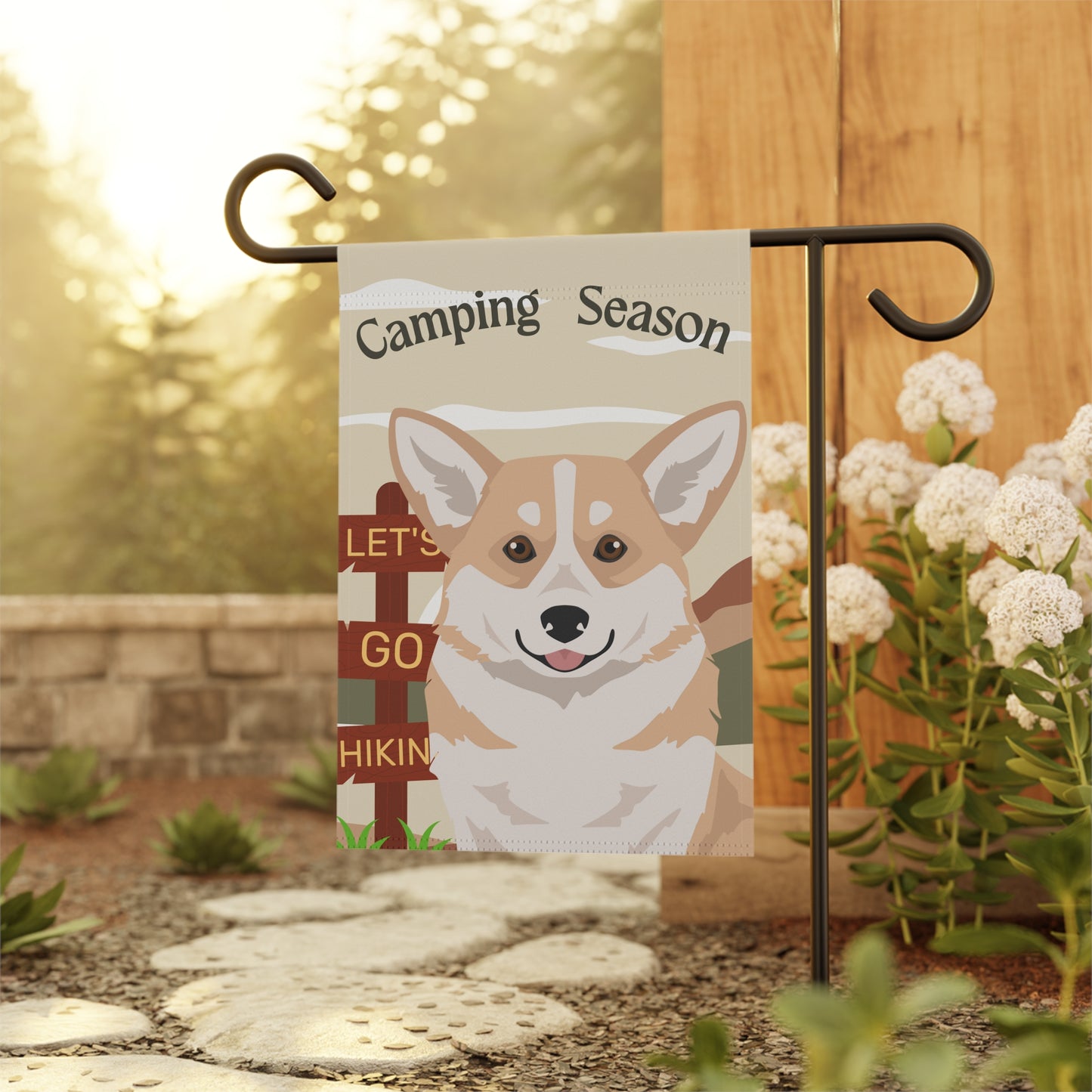 Pembroke Welsh Corgi Dog Camping Garden Flag