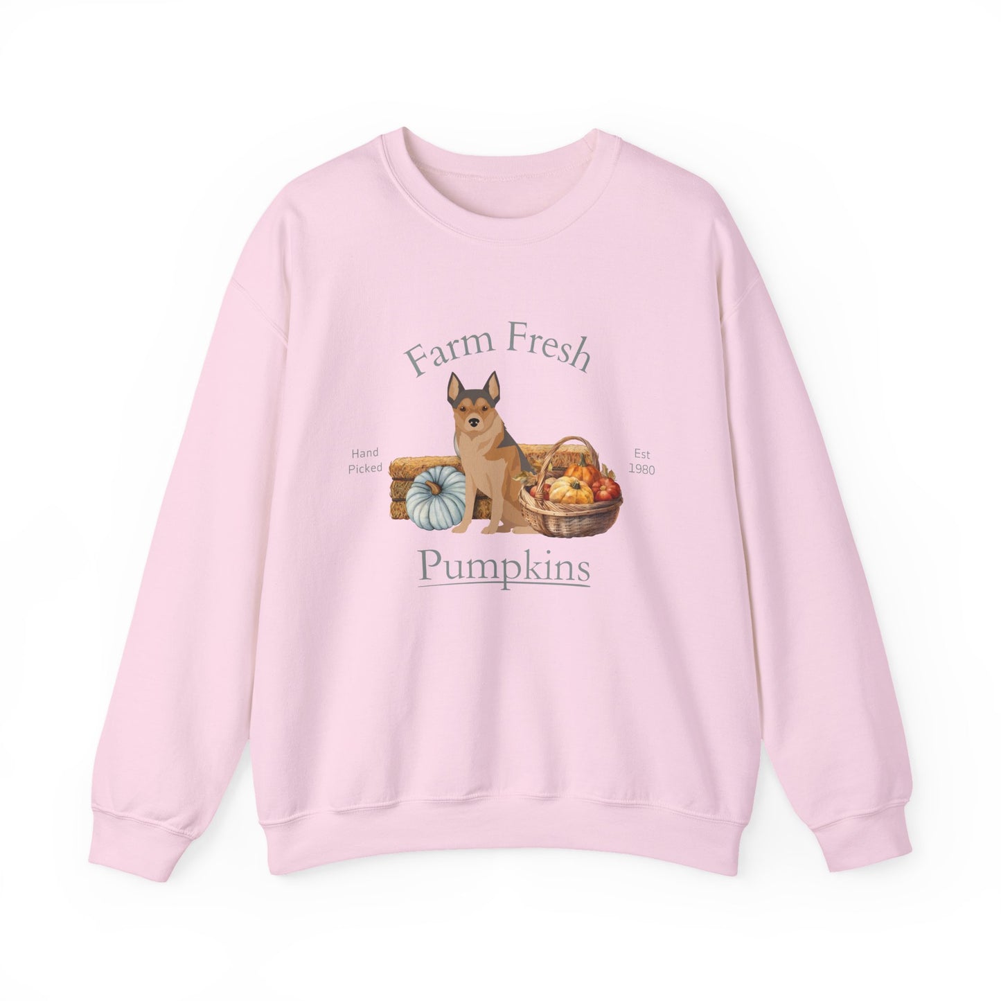 Norwegian Lundehund Dog Fall Farm Fresh Unisex Heavy Blend Crewneck Sweatshirt