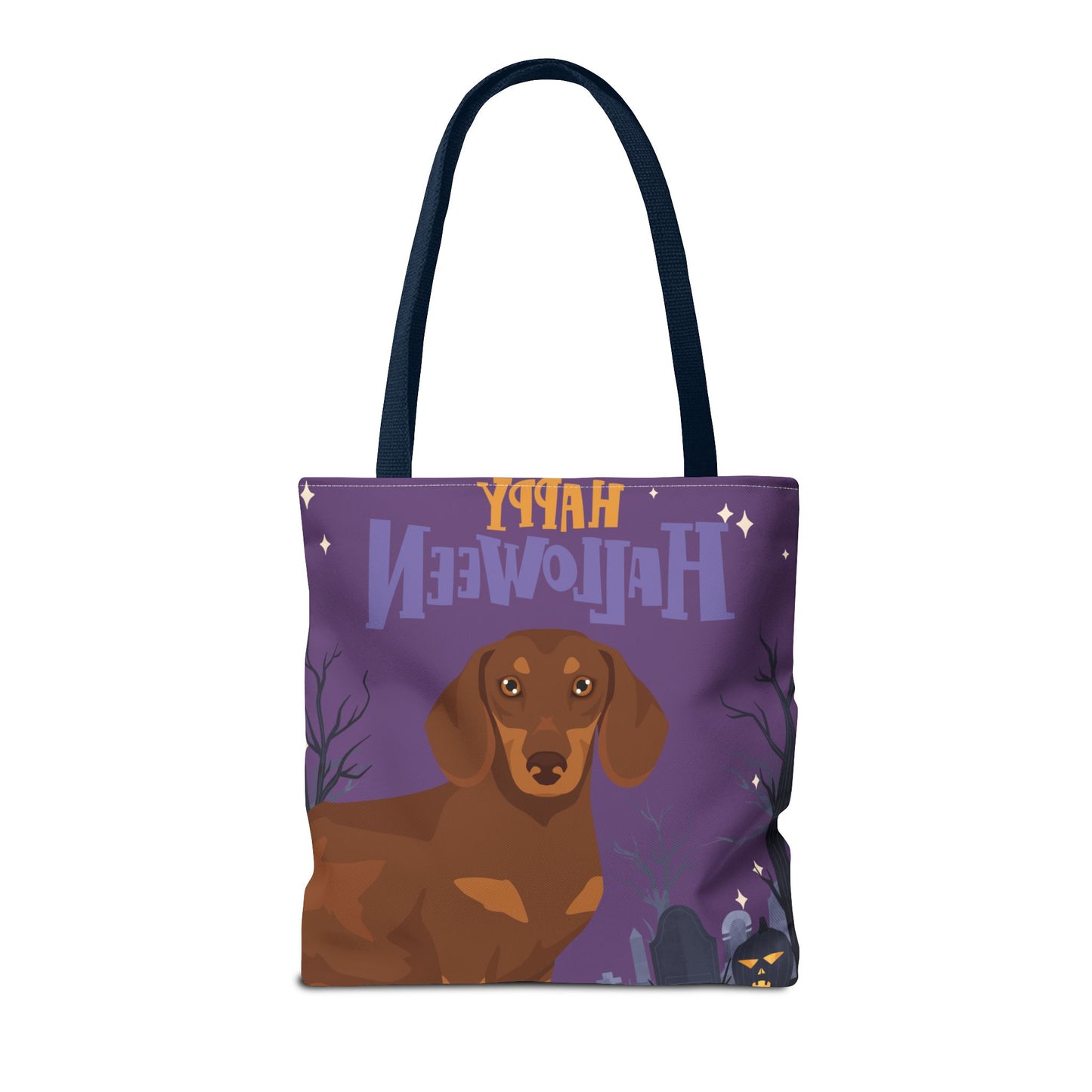 Dachshund Dog Happy Halloween Tote Bag 16x16