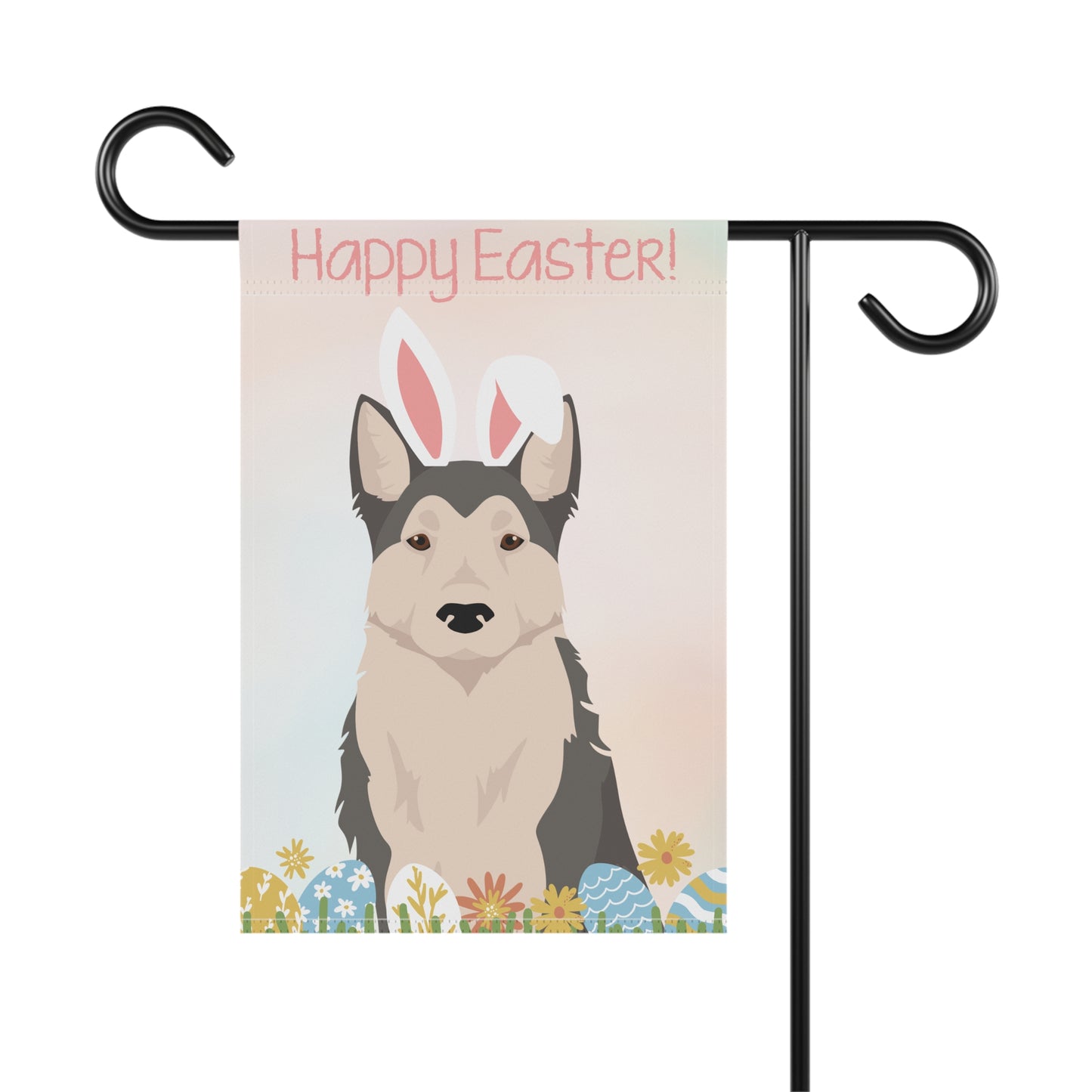 West Siberian Laika Dog Happy Easter Garden Flag