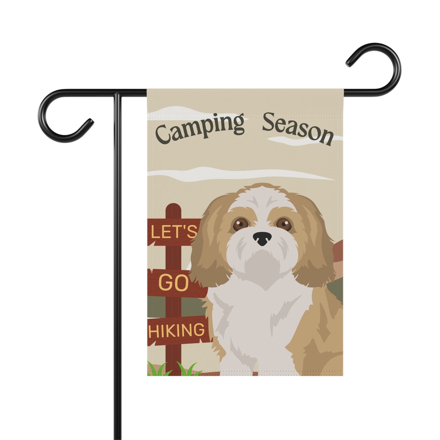 Shih Tzu Dog Camping Garden Flag