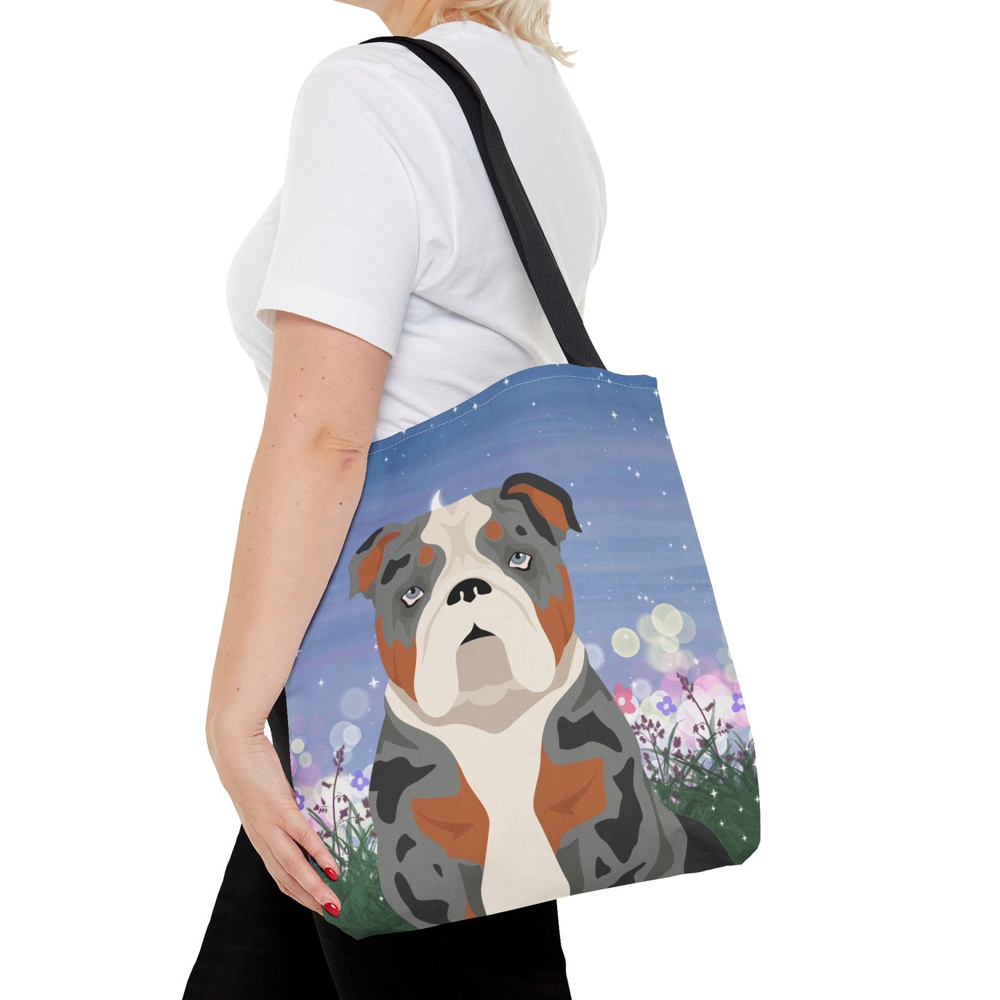 Bulldog Dog Tote Bag 16x16
