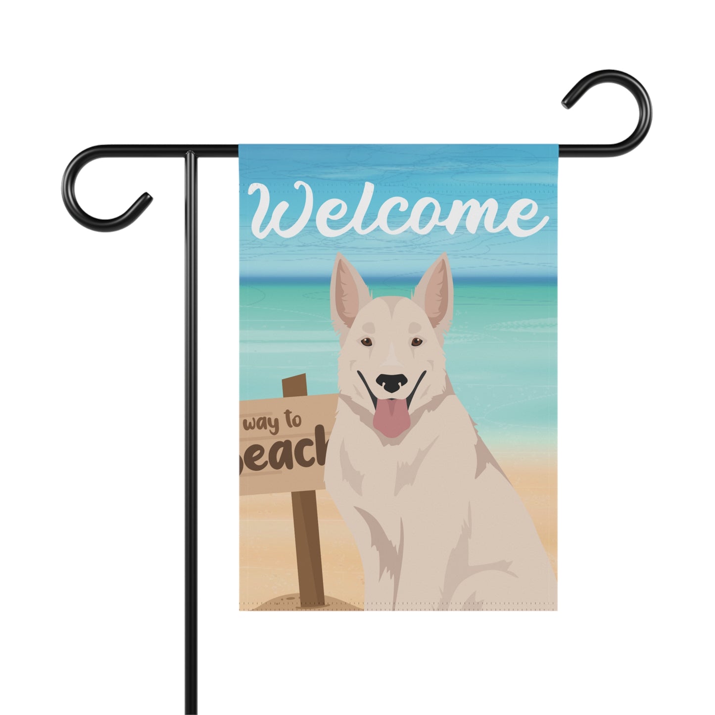 White Swiss Shepherd Dog Dog Garden Flag