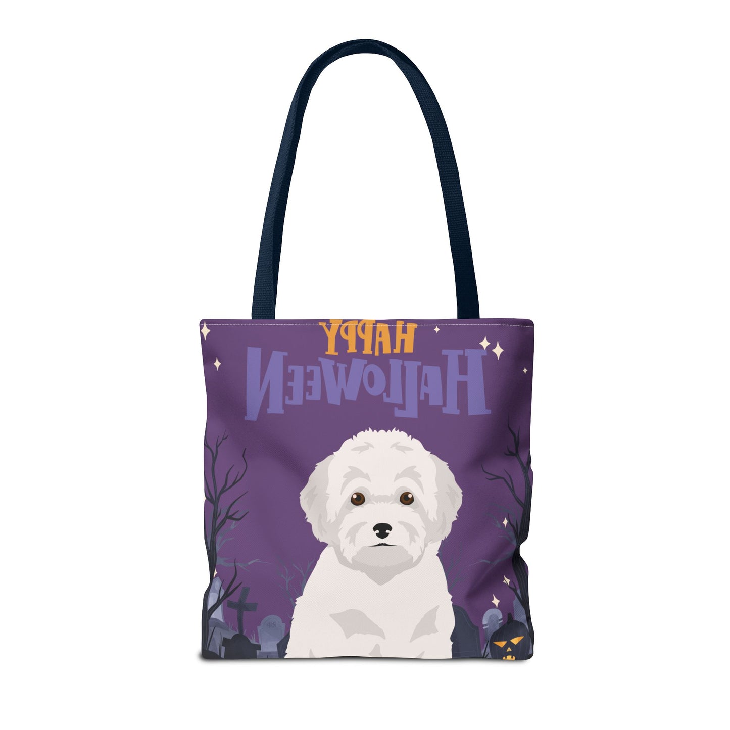 Toy Poodle Dog Happy Halloween Tote Bag 16x16