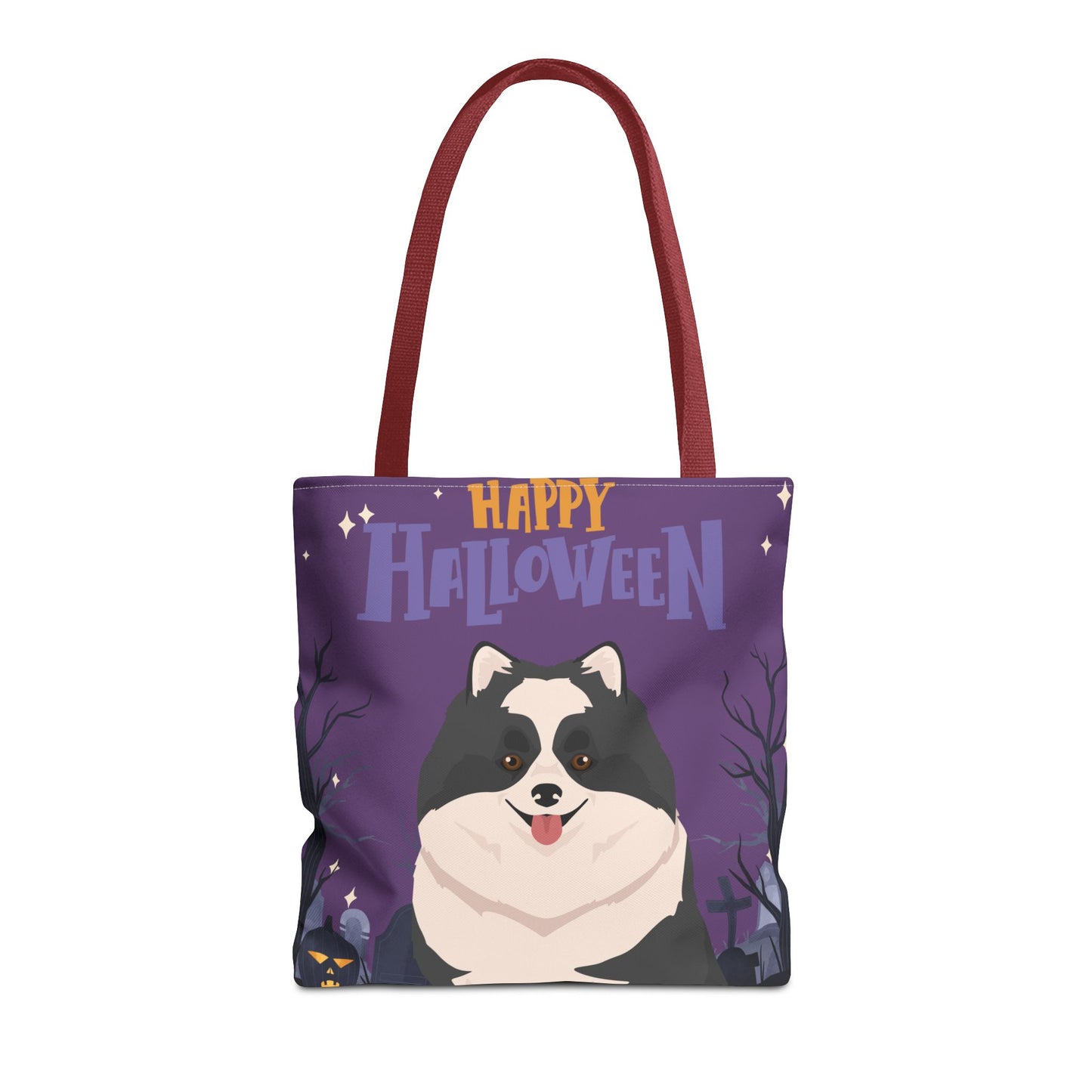 Pomeranian Dog Happy Halloween Tote Bag 16x16