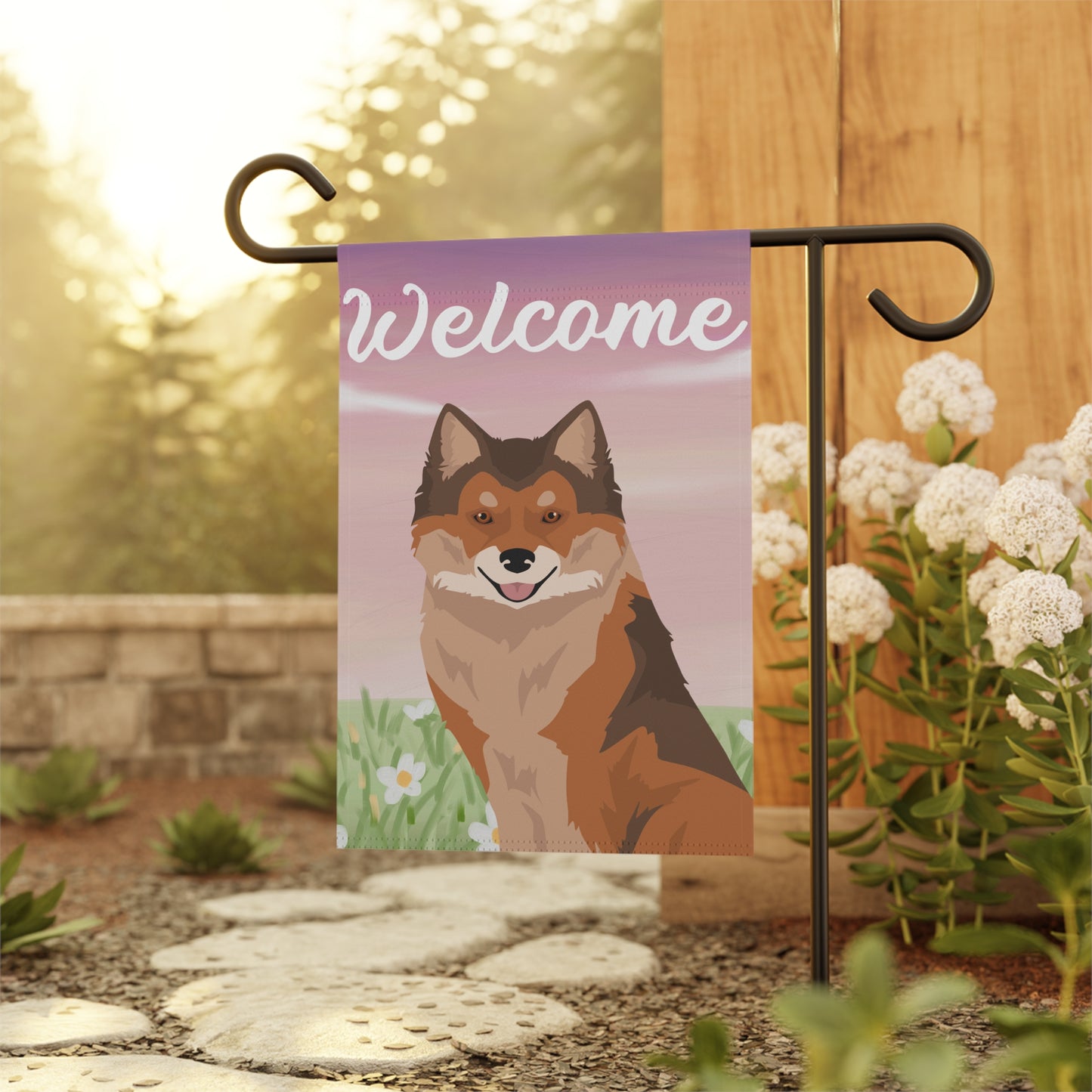 Nenets Herding Laika Dog Welcome Garden Flag