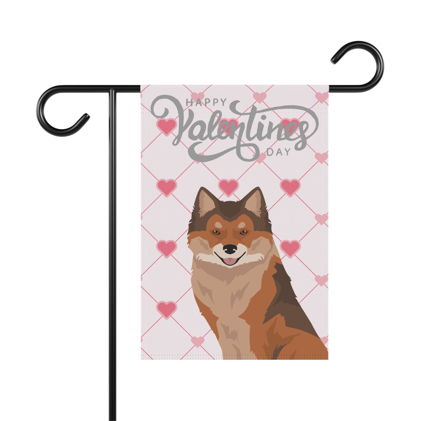 Nenets Herding Laika Dog Valentines Day Garden Flag