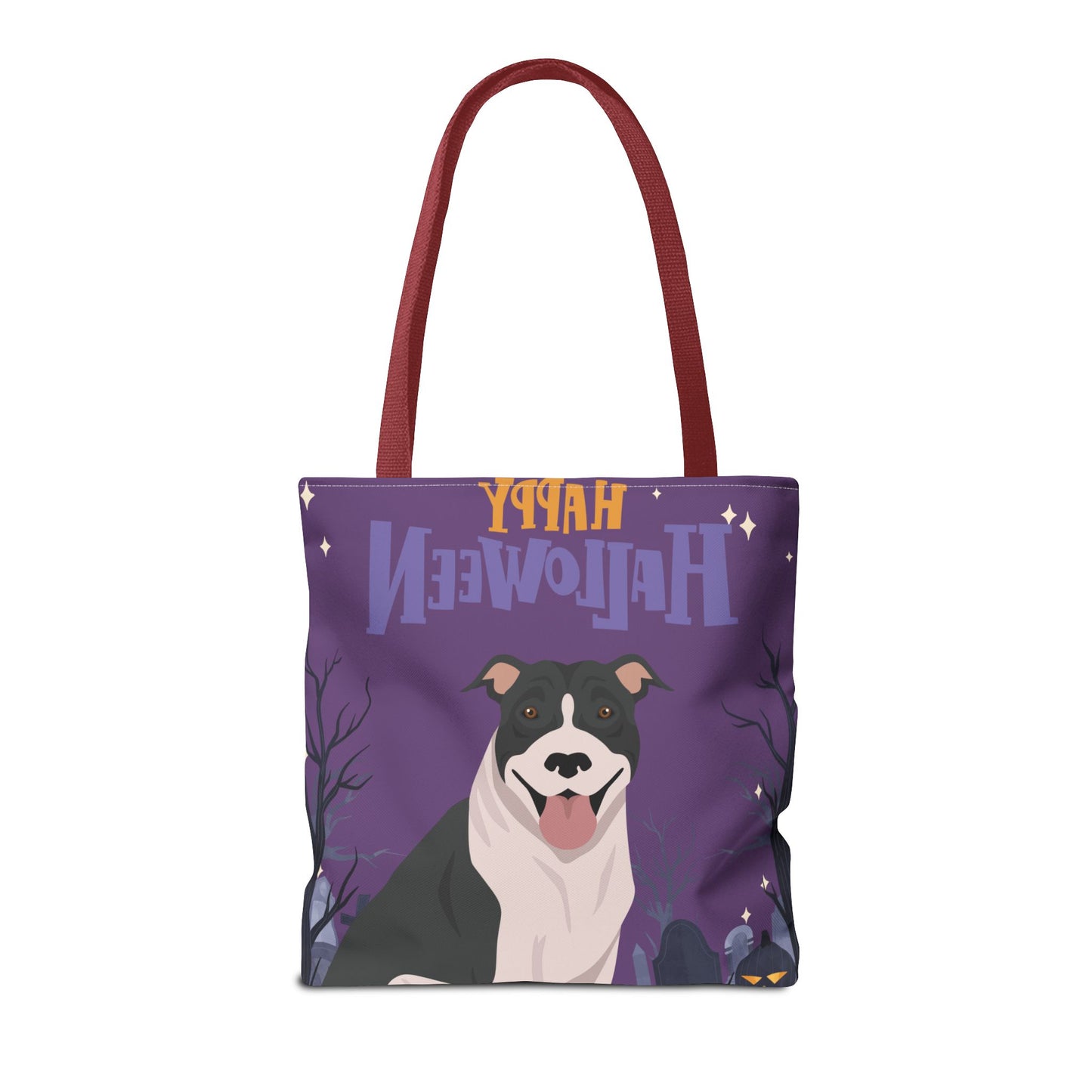 Pit Bull Dog Happy Halloween Tote Bag 16x16
