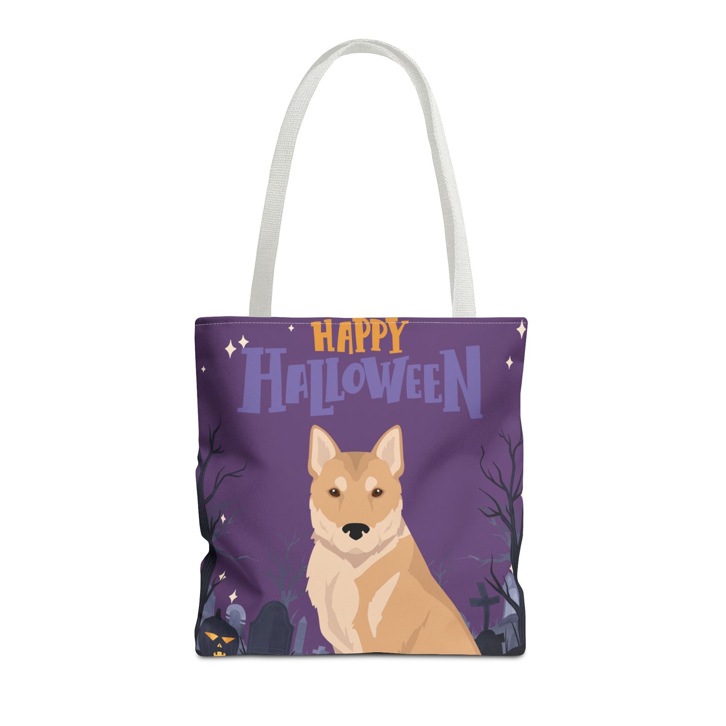 Korean Jindo Dog Happy Halloween Tote Bag 16x16