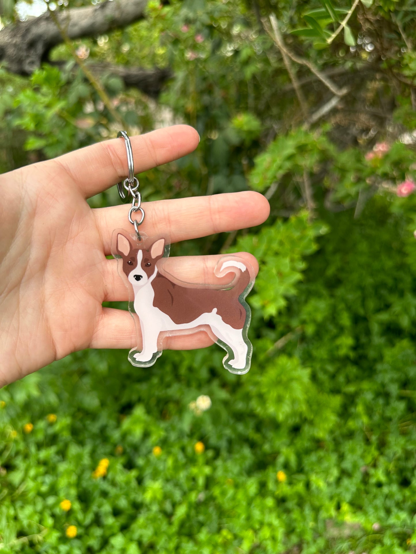 Teddy Roosevelt Terrier Dog 2.5in Acrylic Keychain