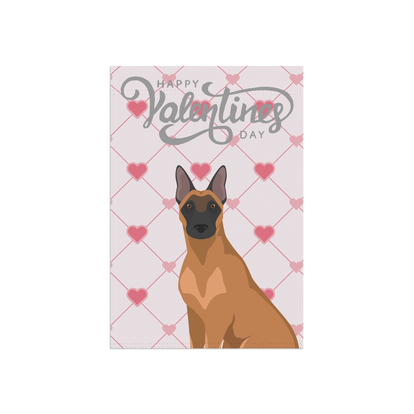 Belgian Malinois Dog Valentines Day Garden Flag