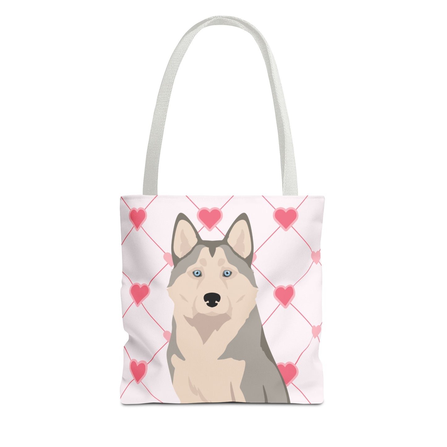 Alaskan Husky Dog Valentines Day Tote Bag, Husky Dog Mom Gift