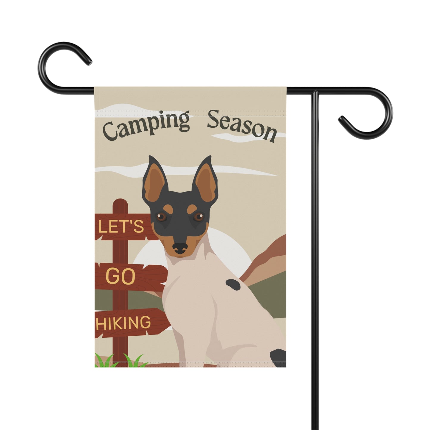 Toy Fox Terrier Dog Camping Garden Flag