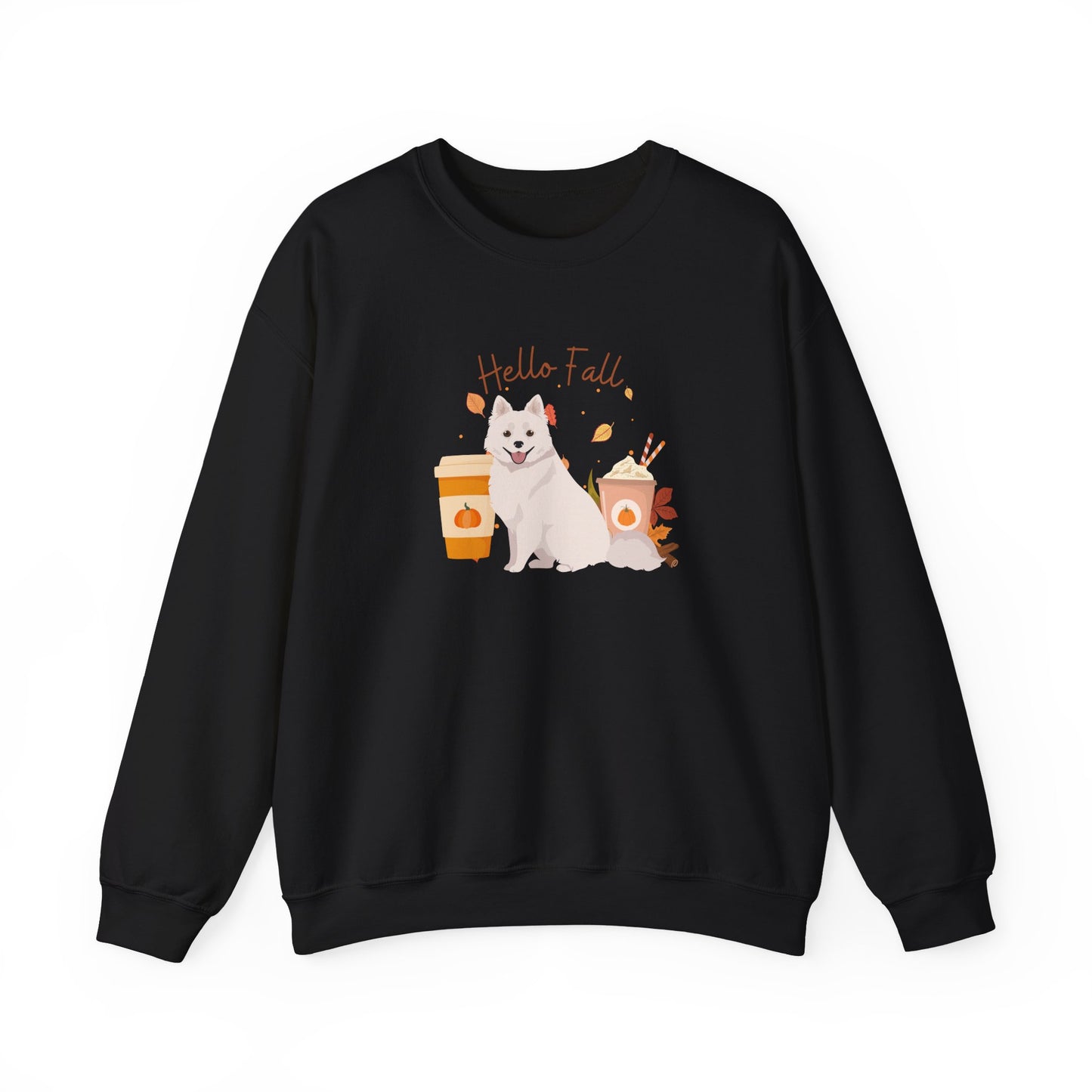 American Eskimo Dog Fall Unisex Heavy Blend Crewneck Sweatshirt