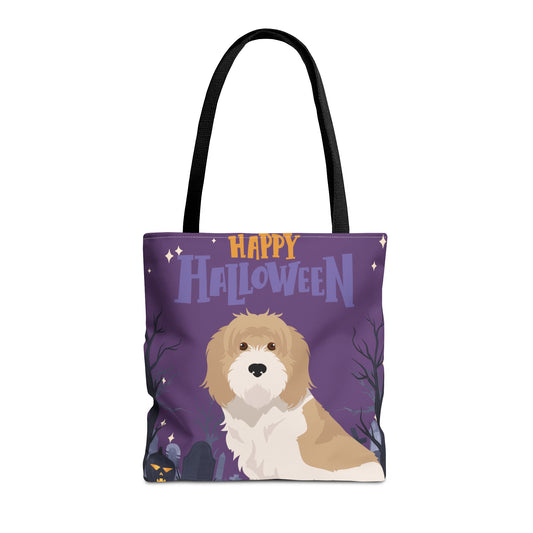 Grand Basset Griffon Vendeen Dog Happy Halloween Tote Bag 16x16