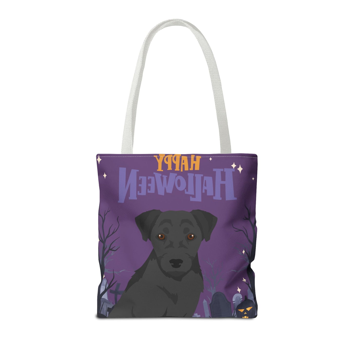 Patterdale Terrier Dog Happy Halloween Tote Bag 16x16