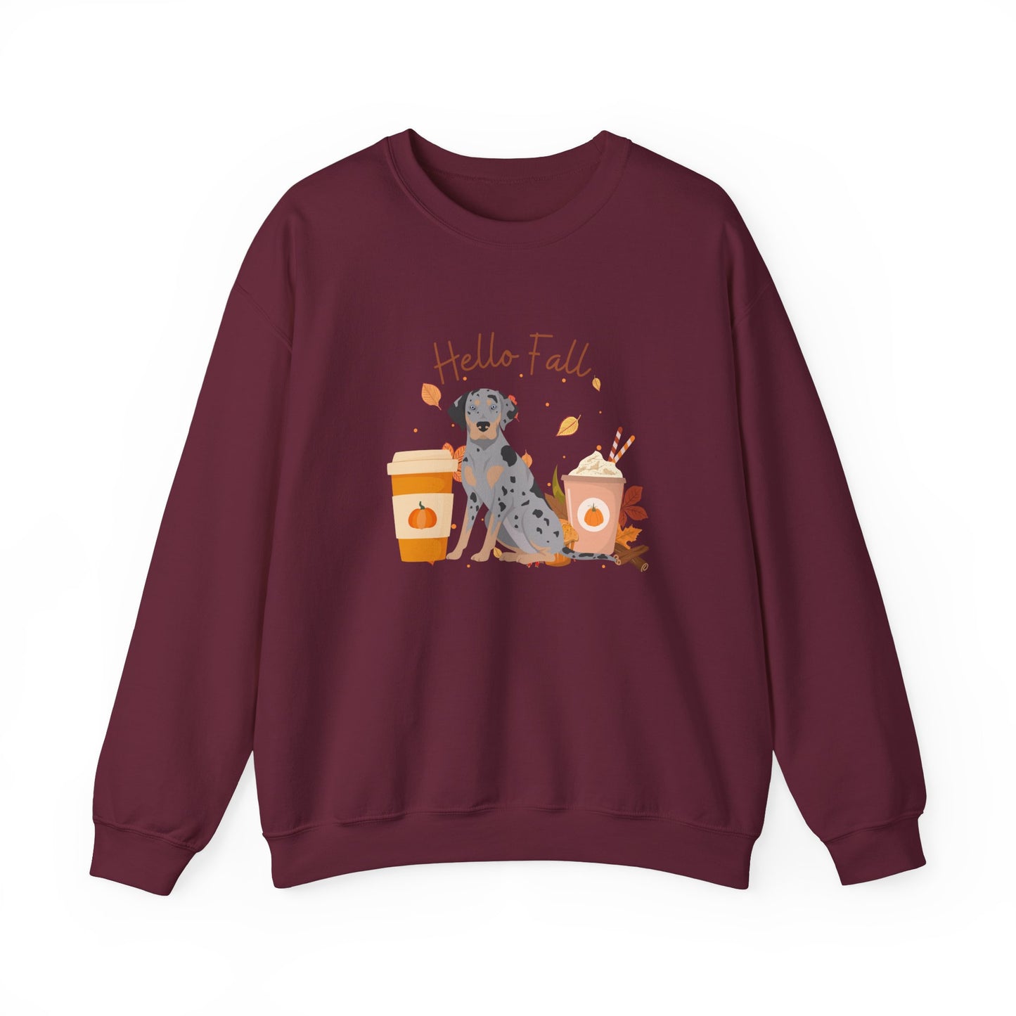 Catahoula Leopard Dog Fall Halloween Unisex Heavy Blend Crewneck Sweatshirt