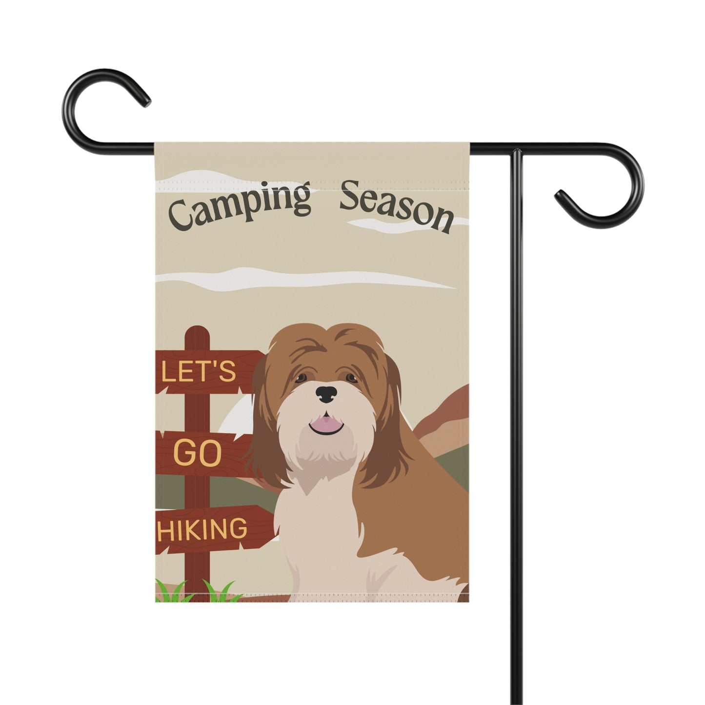 Lhasa Apso Dog Camping Garden Flag